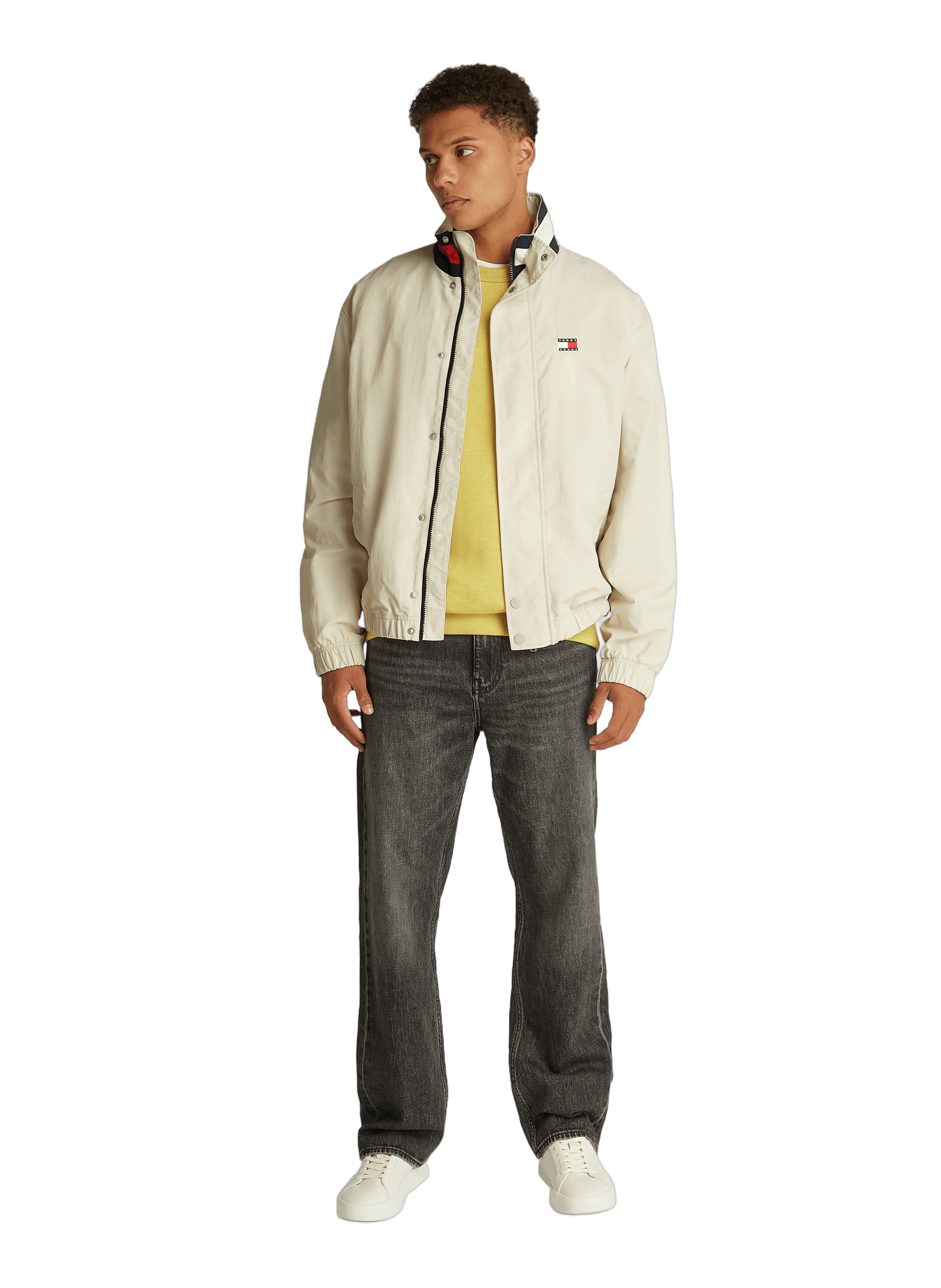 Veste à col colour-block emblématique TOMMY HILFIGER Beige