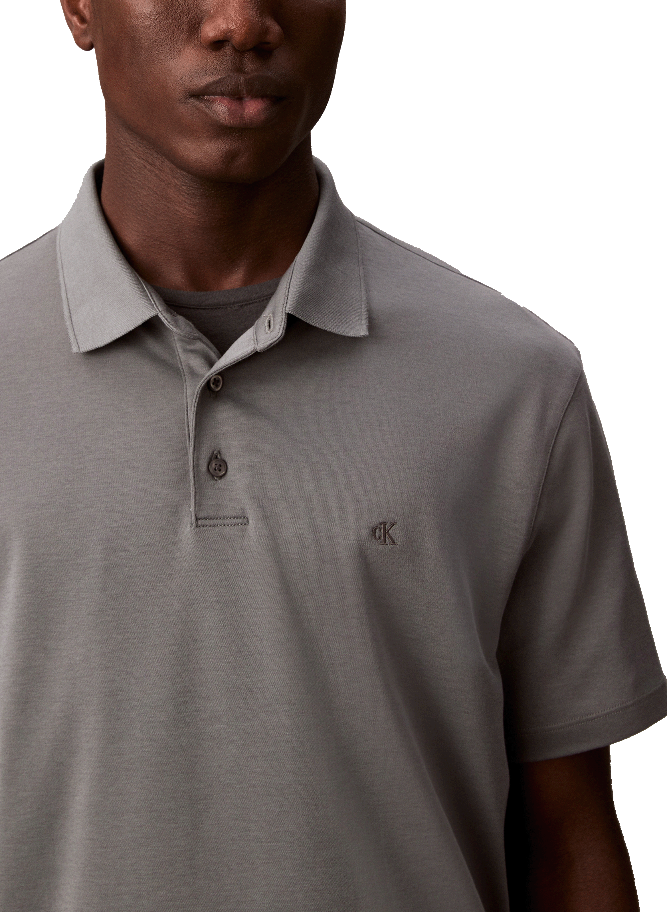 Polo en coton CALVIN KLEIN Gris