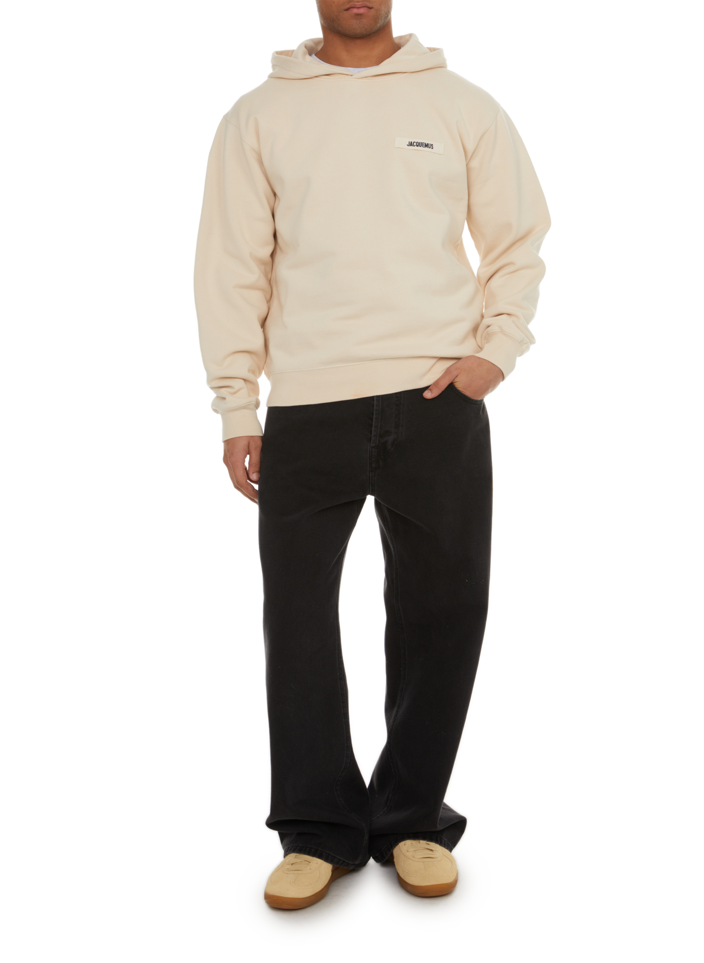 Grosgrain logo hoodie JACQUEMUS Beige