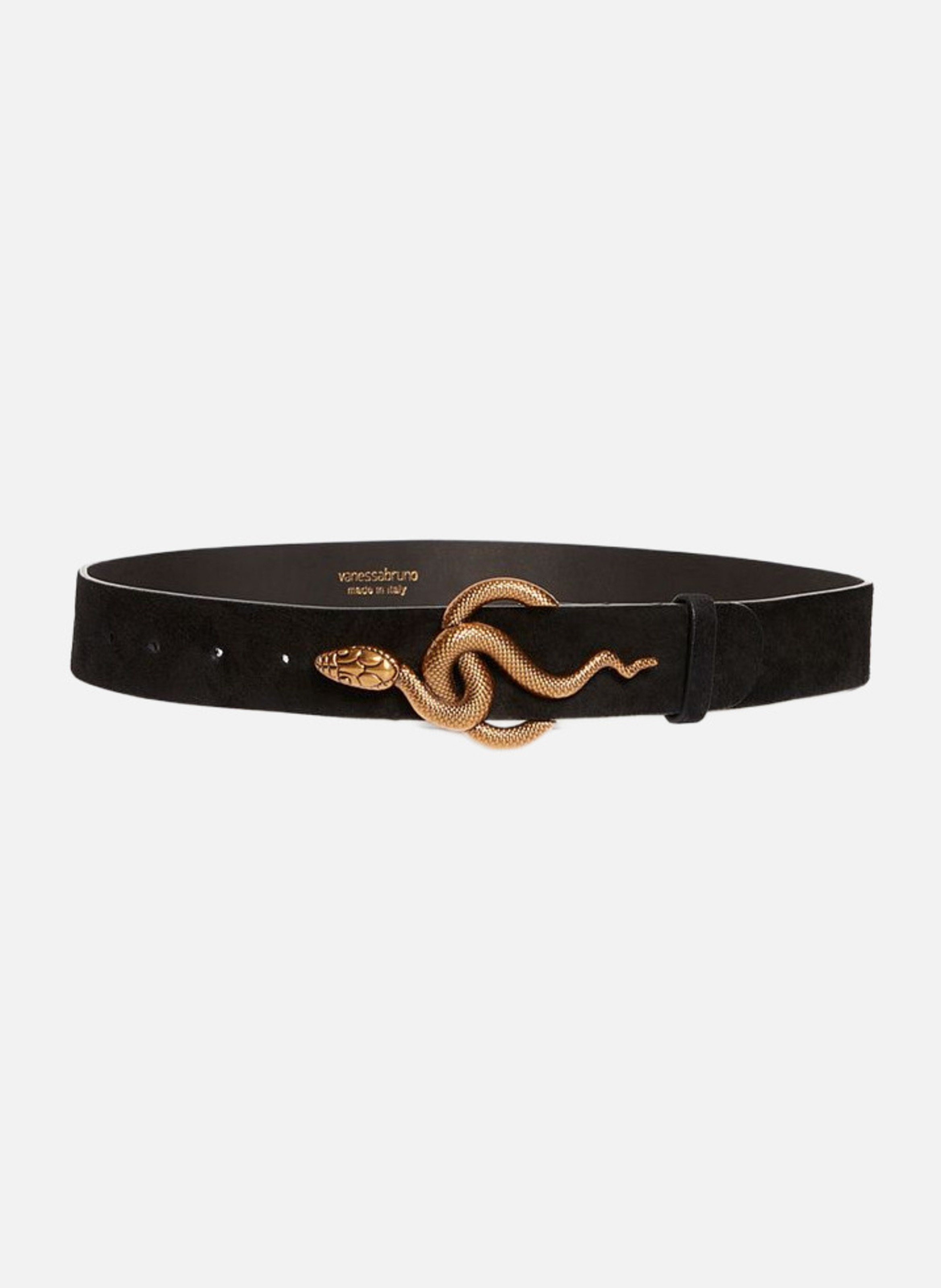 Ceinture cléo noire en cuir velours 35mm VANESSA BRUNO Noir