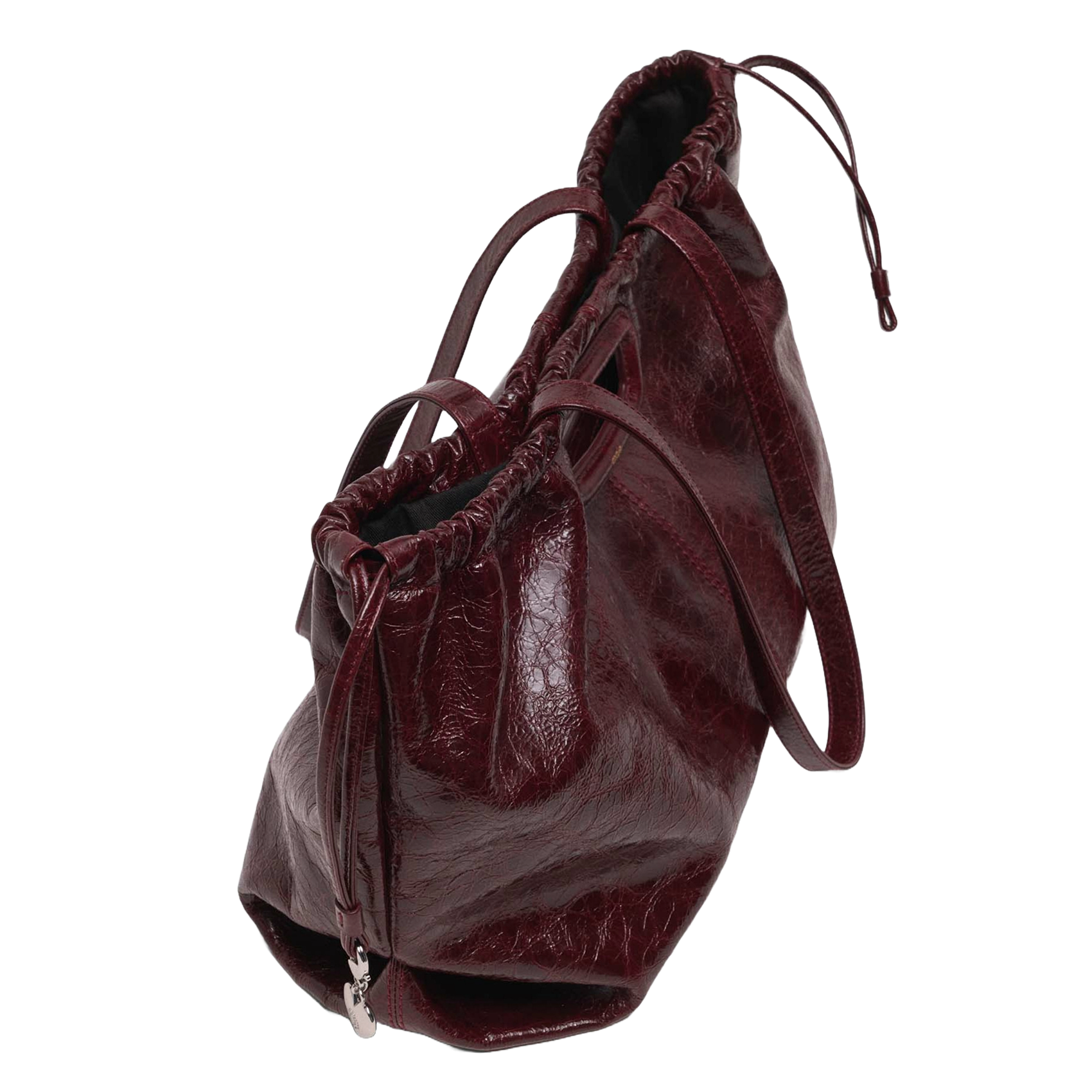 Sac porté épaule en cuir miss m cabas MAJE Rouge