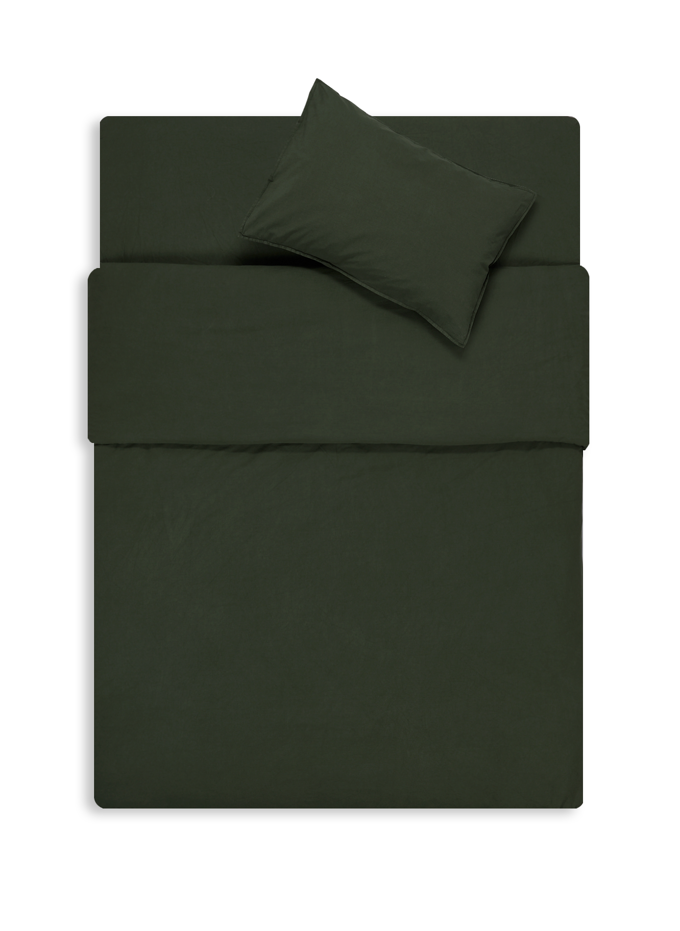 AU PRINTEMPS PARIS Cotton percale duvet cover Green