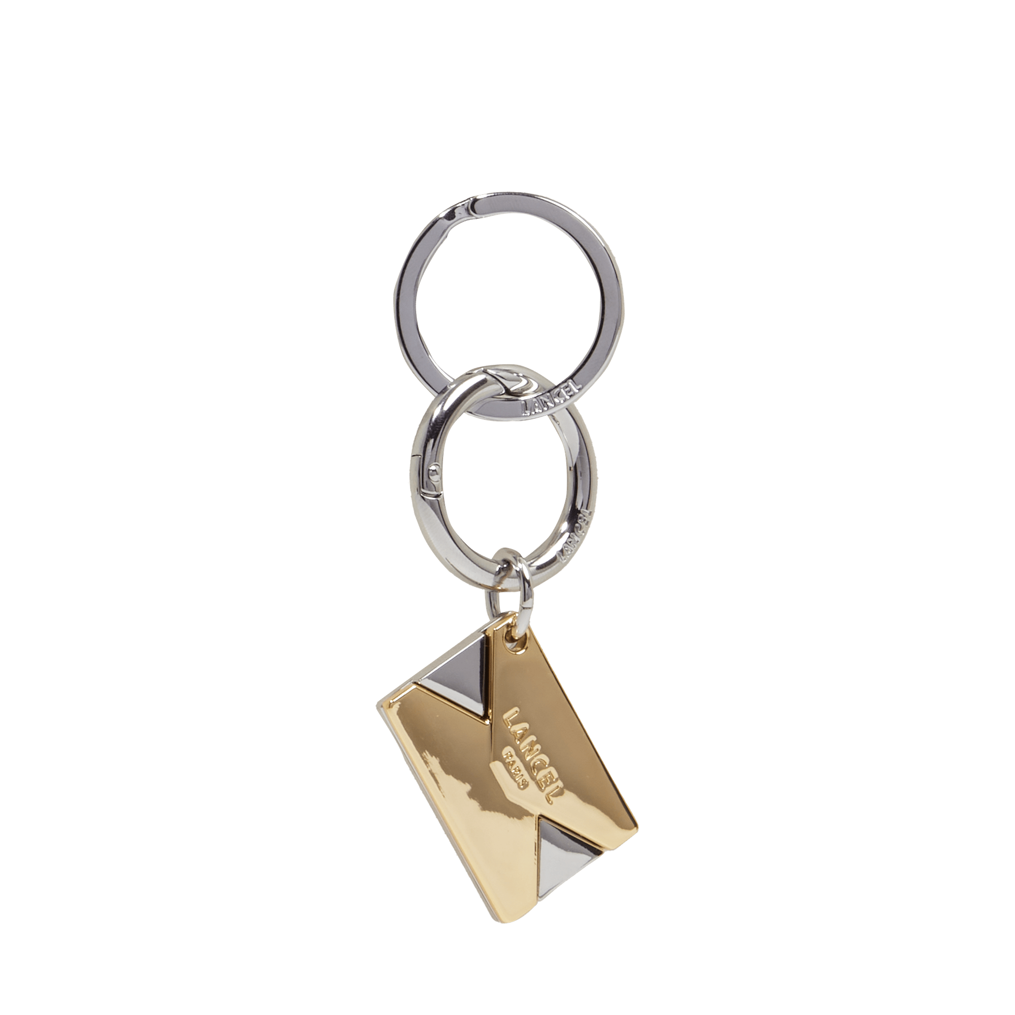 Envelope keychain, Lancel metal envelope. LANCEL Silver