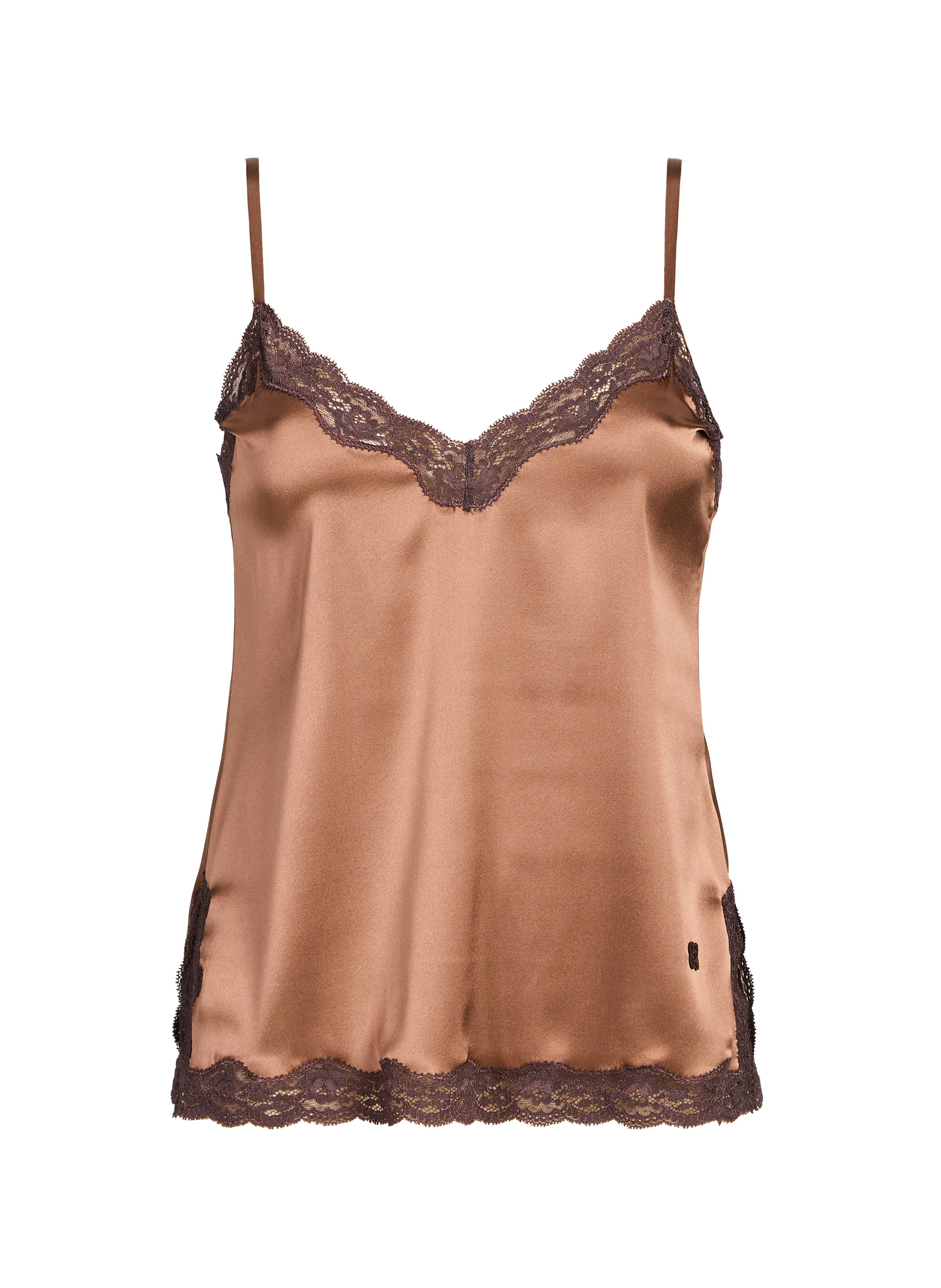 VANNINA VESPERINI Original silk blend camisole Brown