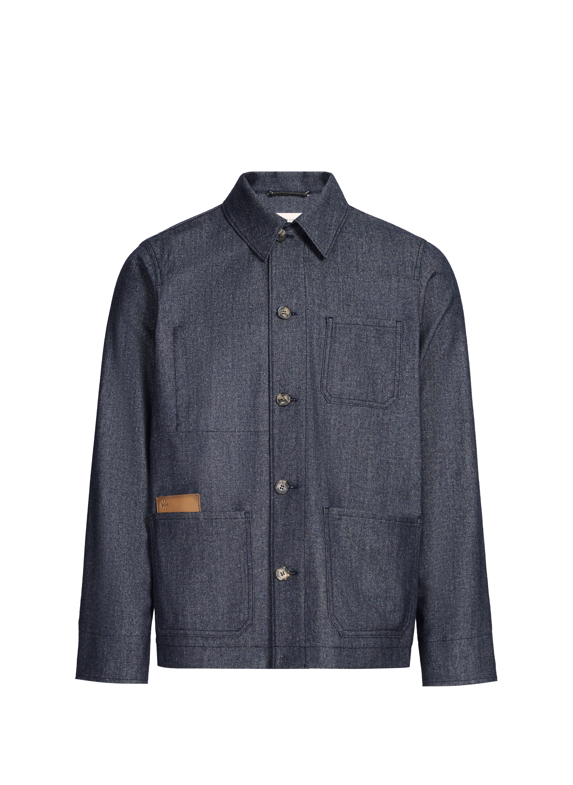 Chemise col classique en coton et laine vierge mélangés JACOB COHEN