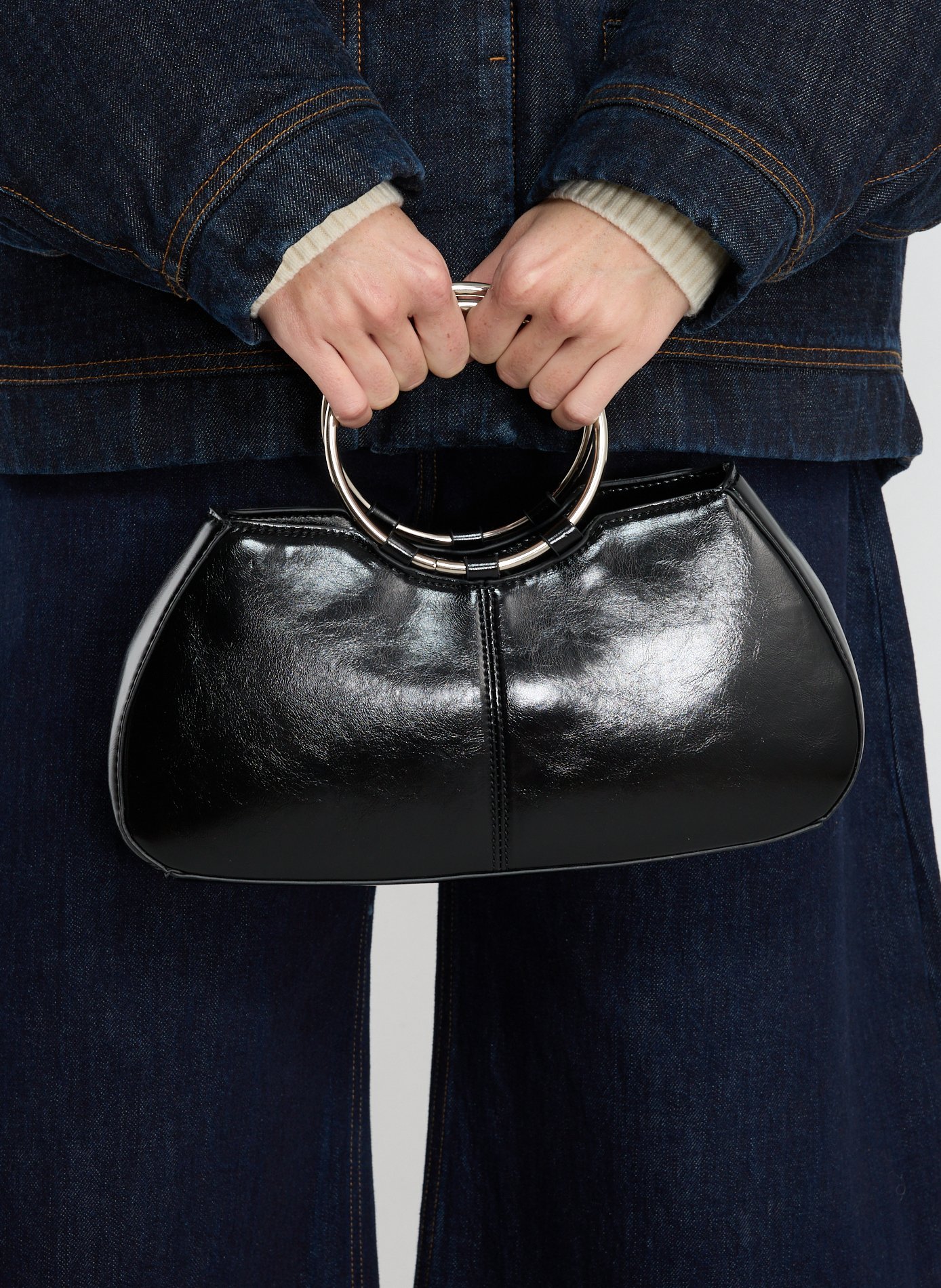 Plain handbag TOPSHOP Black