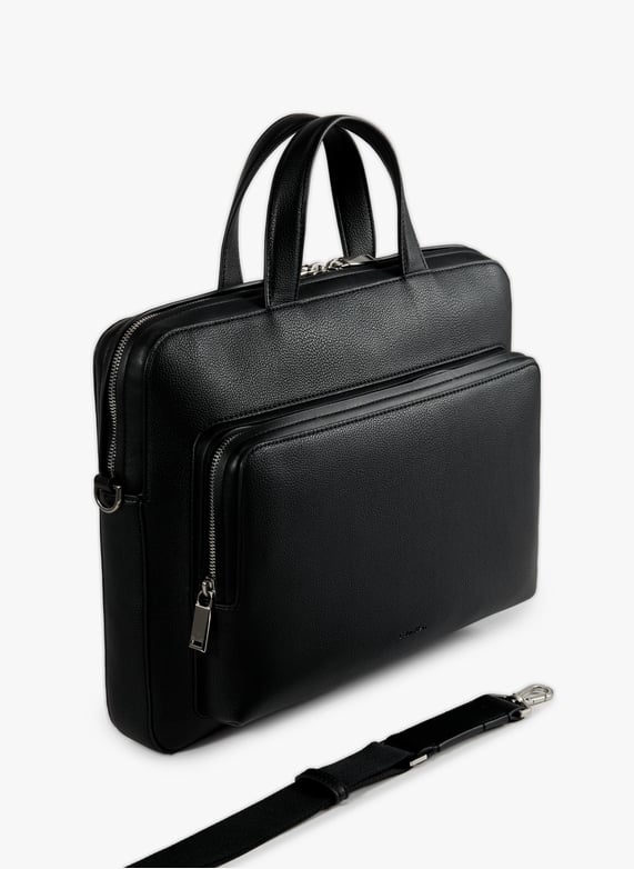 Porte-documents à bandoulière amovible | Noir by CALVIN KLEIN Porte-documents à bandoulière amovible Noir