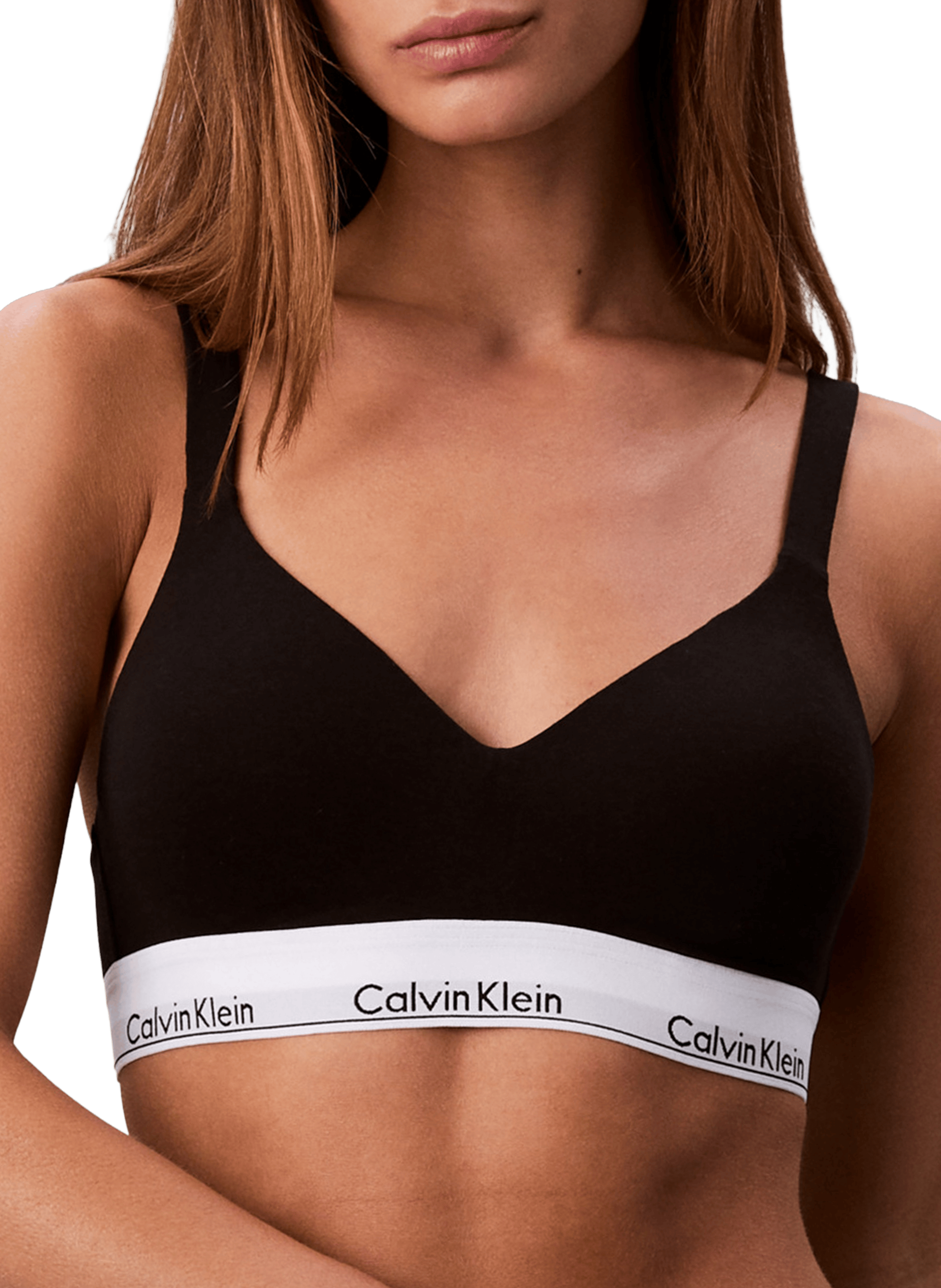 Brassière en coton mélangé Noir by CALVIN KLEIN CALVIN KLEIN Brassière en coton mélangé Noir