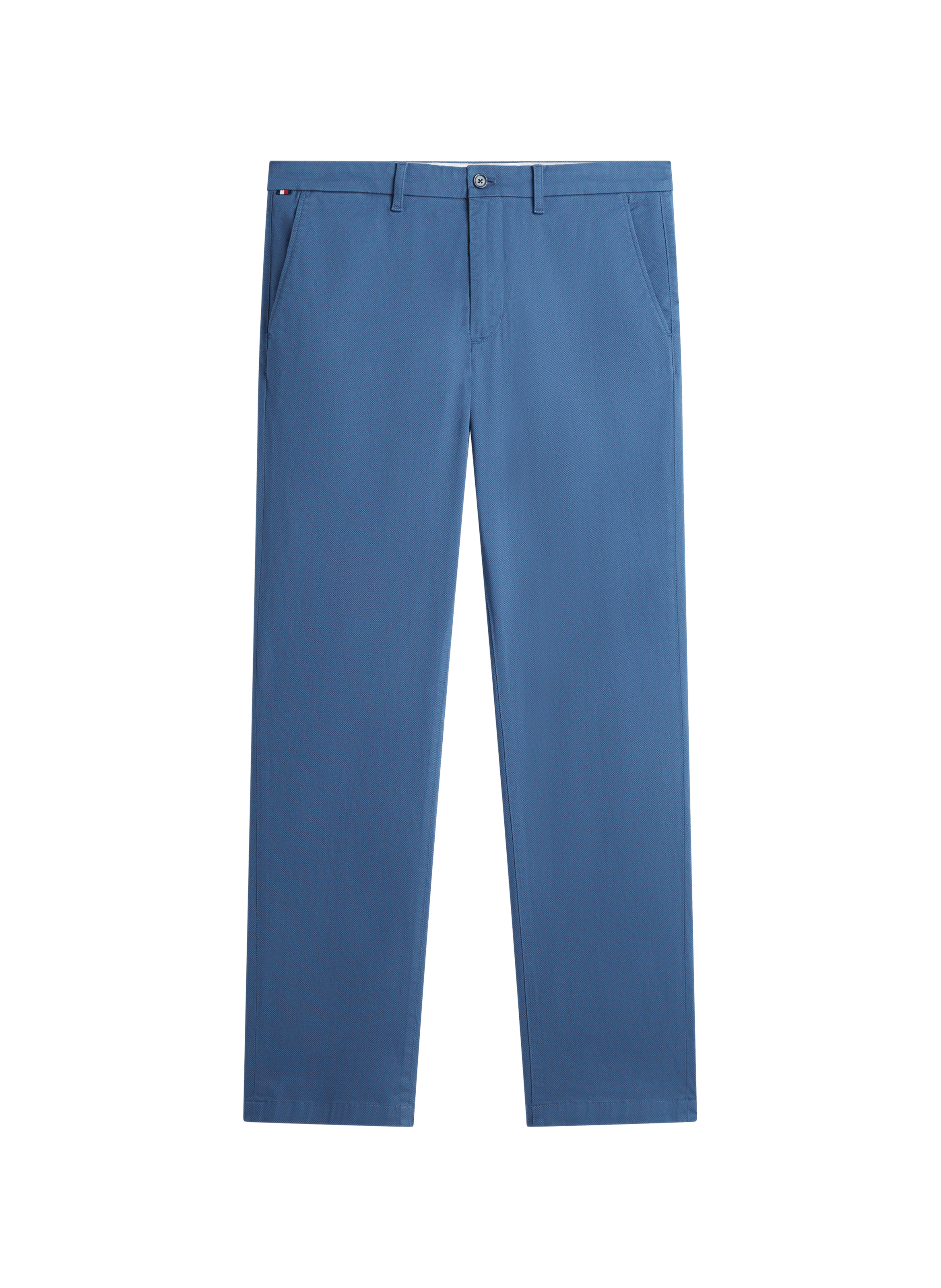 Pantalon coupe droite en coton TOMMY HILFIGER Bleu