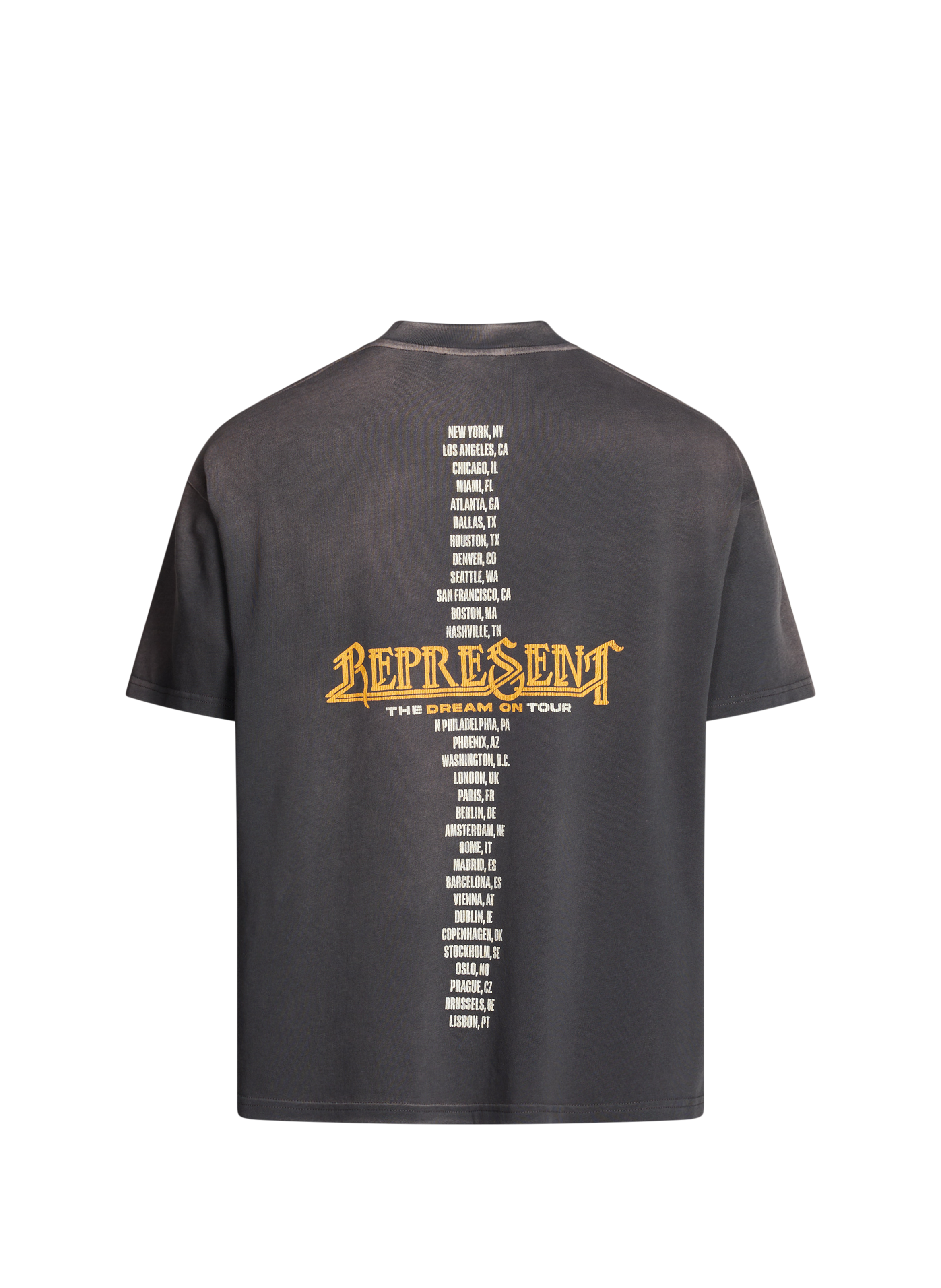 Oversized Dream On cotton T-shirt REPRESENT Grey