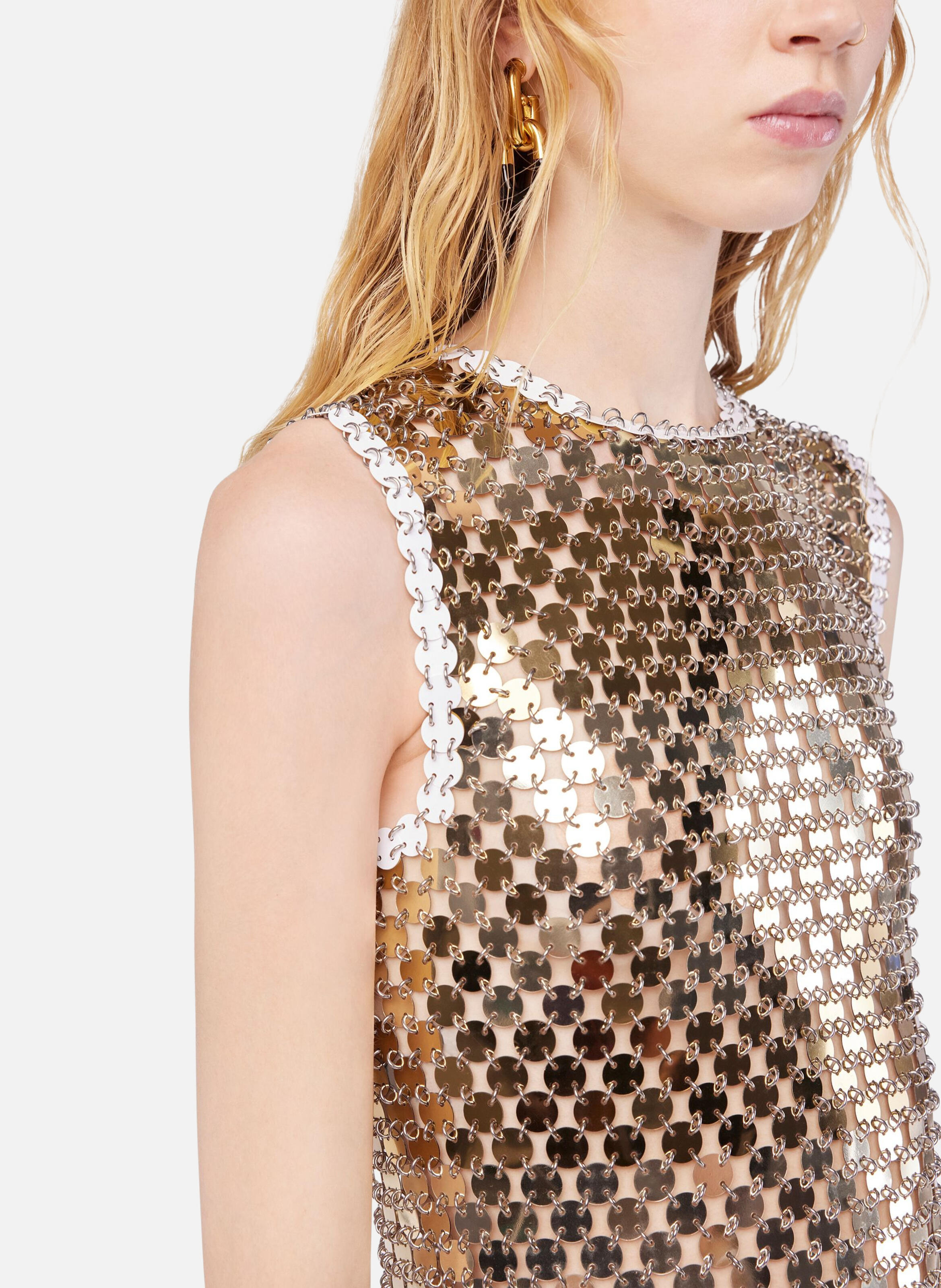 Robe en assemblage RABANNE Doré