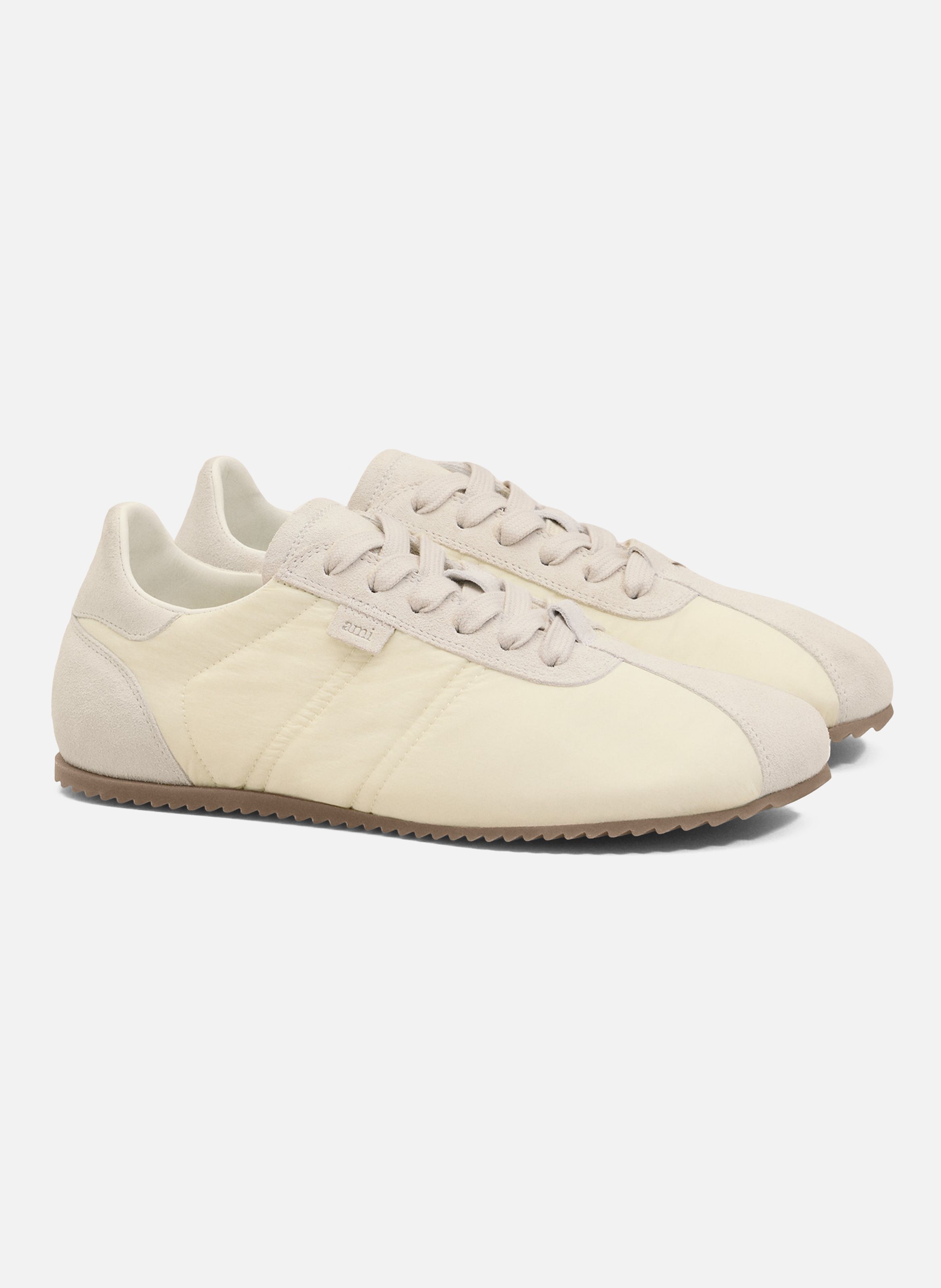 Sneakers soft unisexes en nylon AMI PARIS Blanc