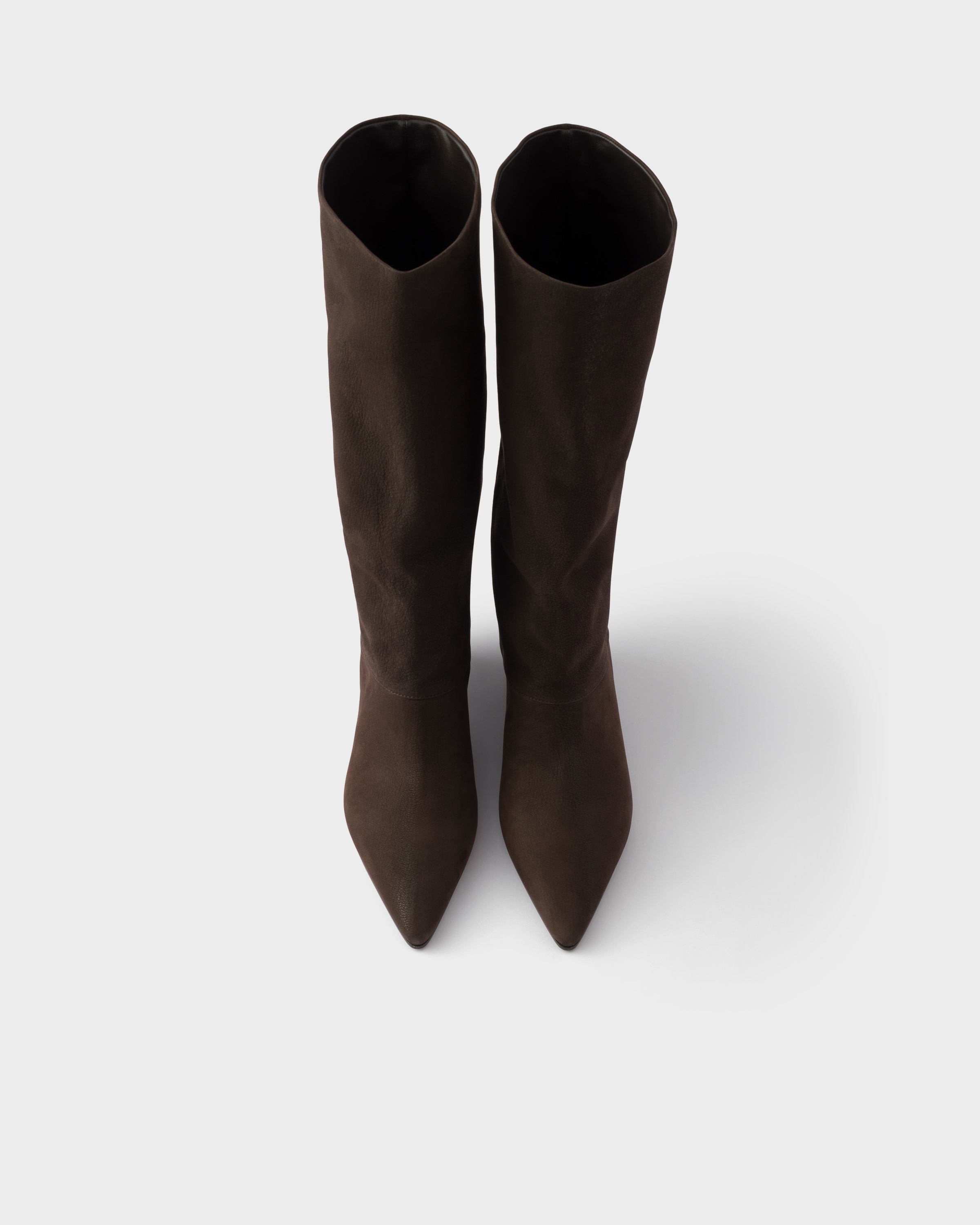 Bottes en cuir PRADA Marron