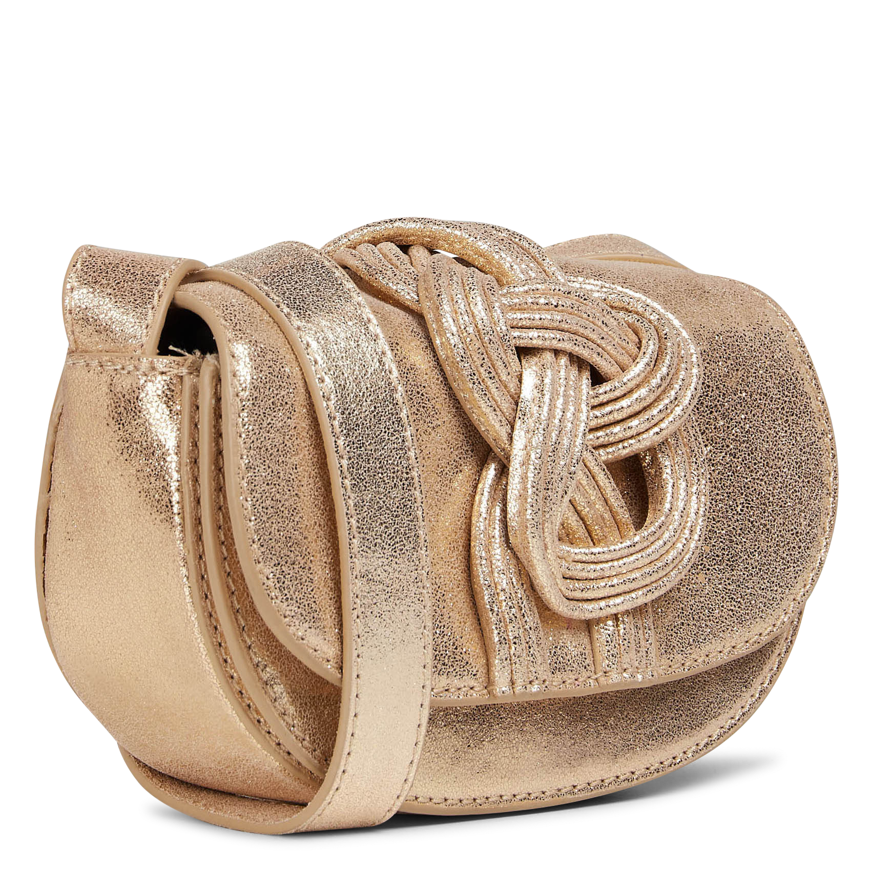 Sac bandoulière en cuir marius mini MAISON 123 Doré