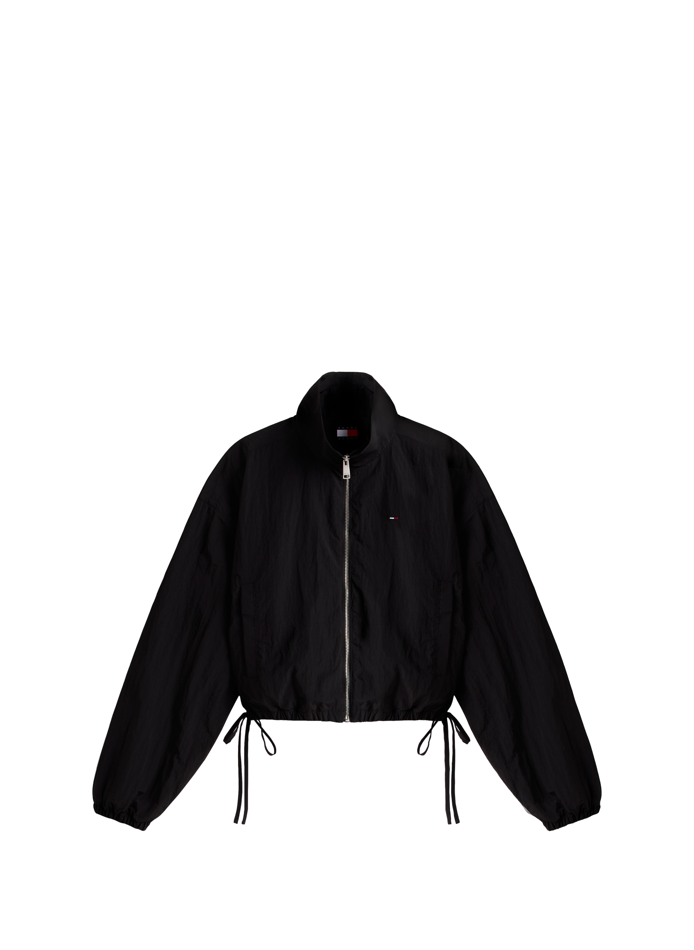 Veste courte droite zippée à liens TOMMY HILFIGER Noir