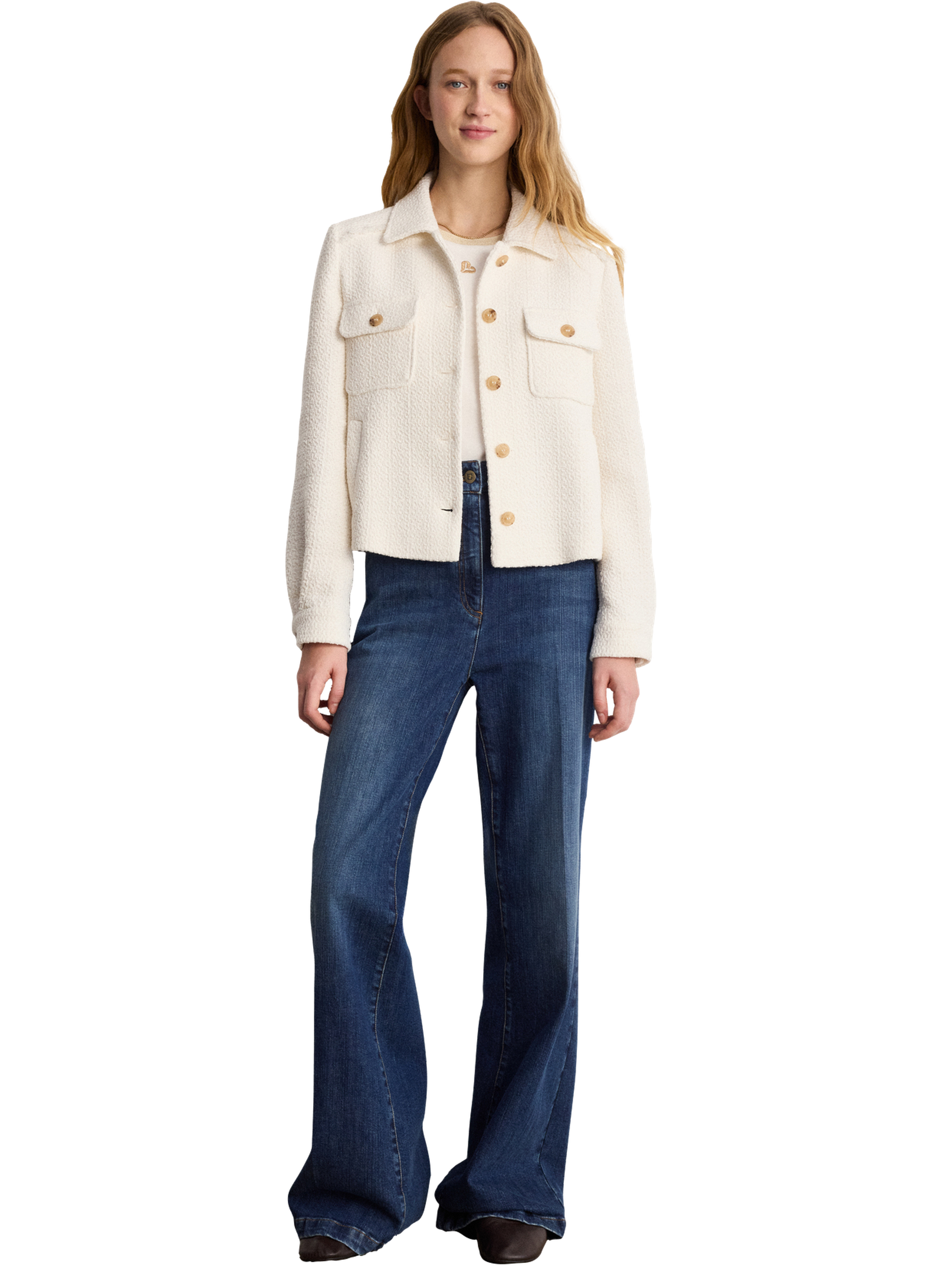 Blouson court en tweed - marjorie PABLO Beige