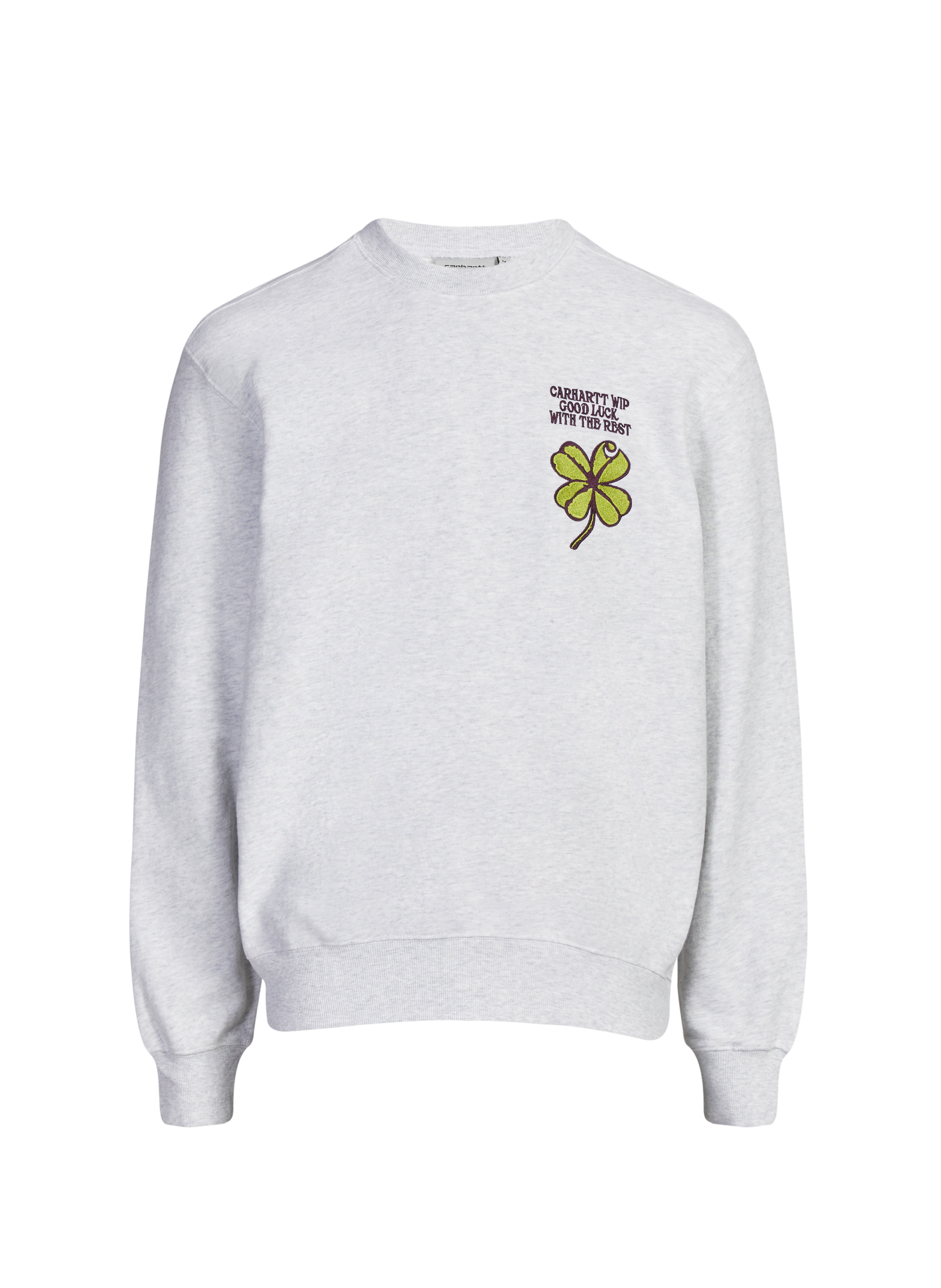 Embroidered round neck cotton sweatshirt CARHARTT WIP Grey