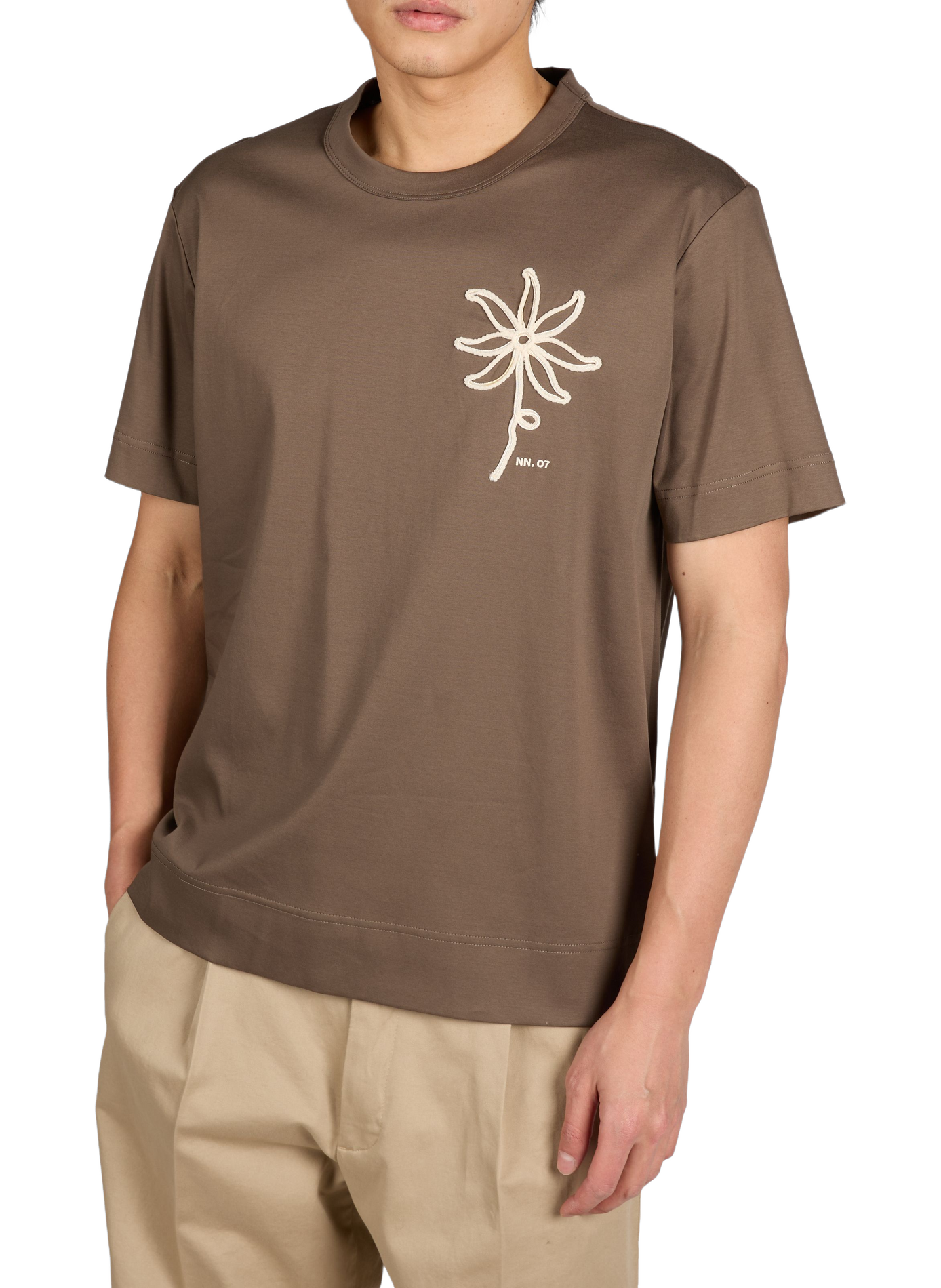 T-shirt Pedro en coton NN.07 Marron