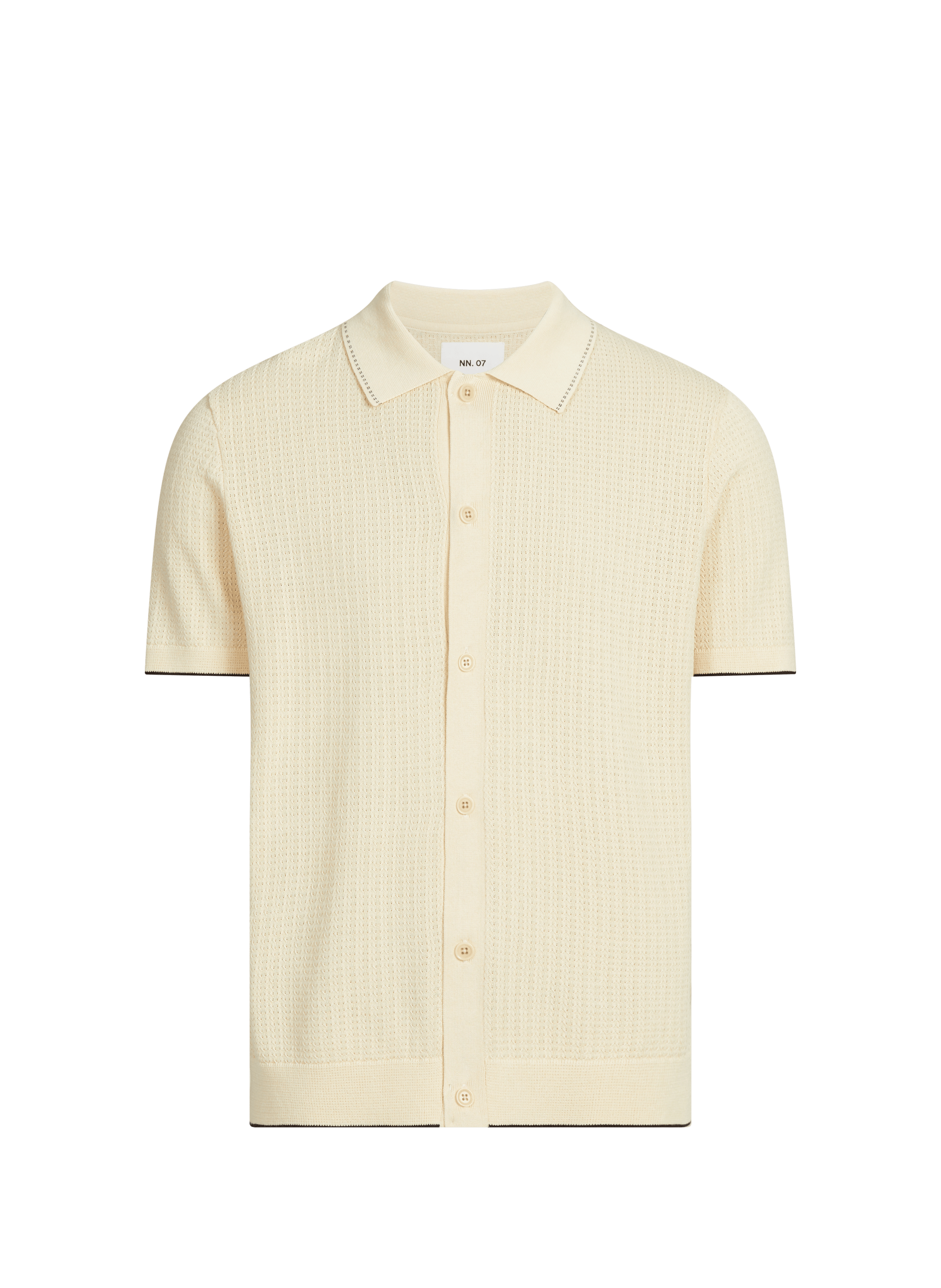 Polo Nalo boutonné en coton NN.07 Beige