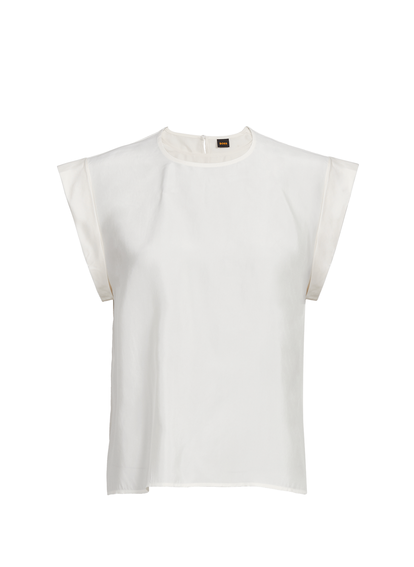 Blusa Regular con cierre de lágrima en la espalda. BOSS Beige