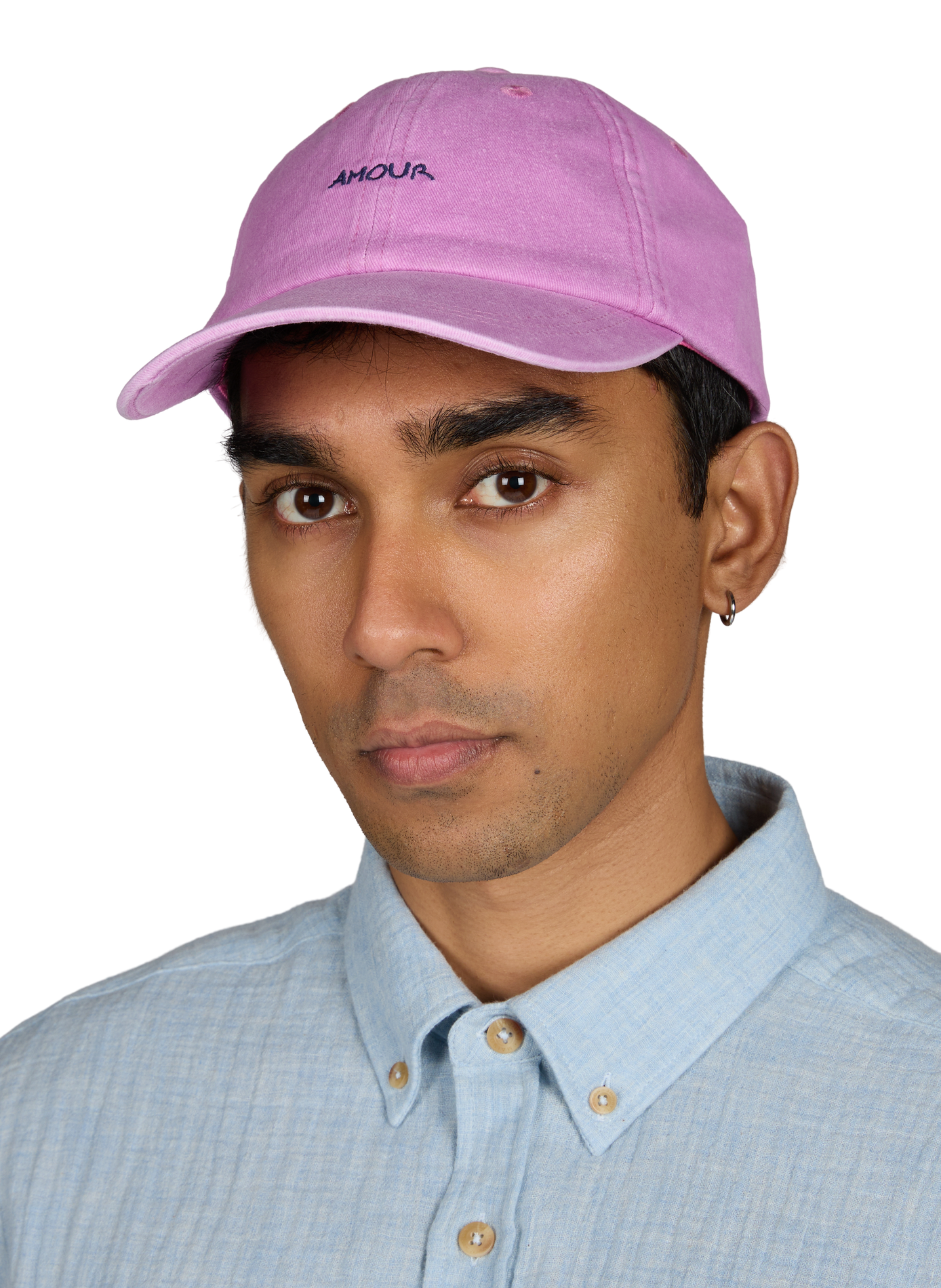Embroidered Love Cotton Cap MAISON LABICHE Pink
