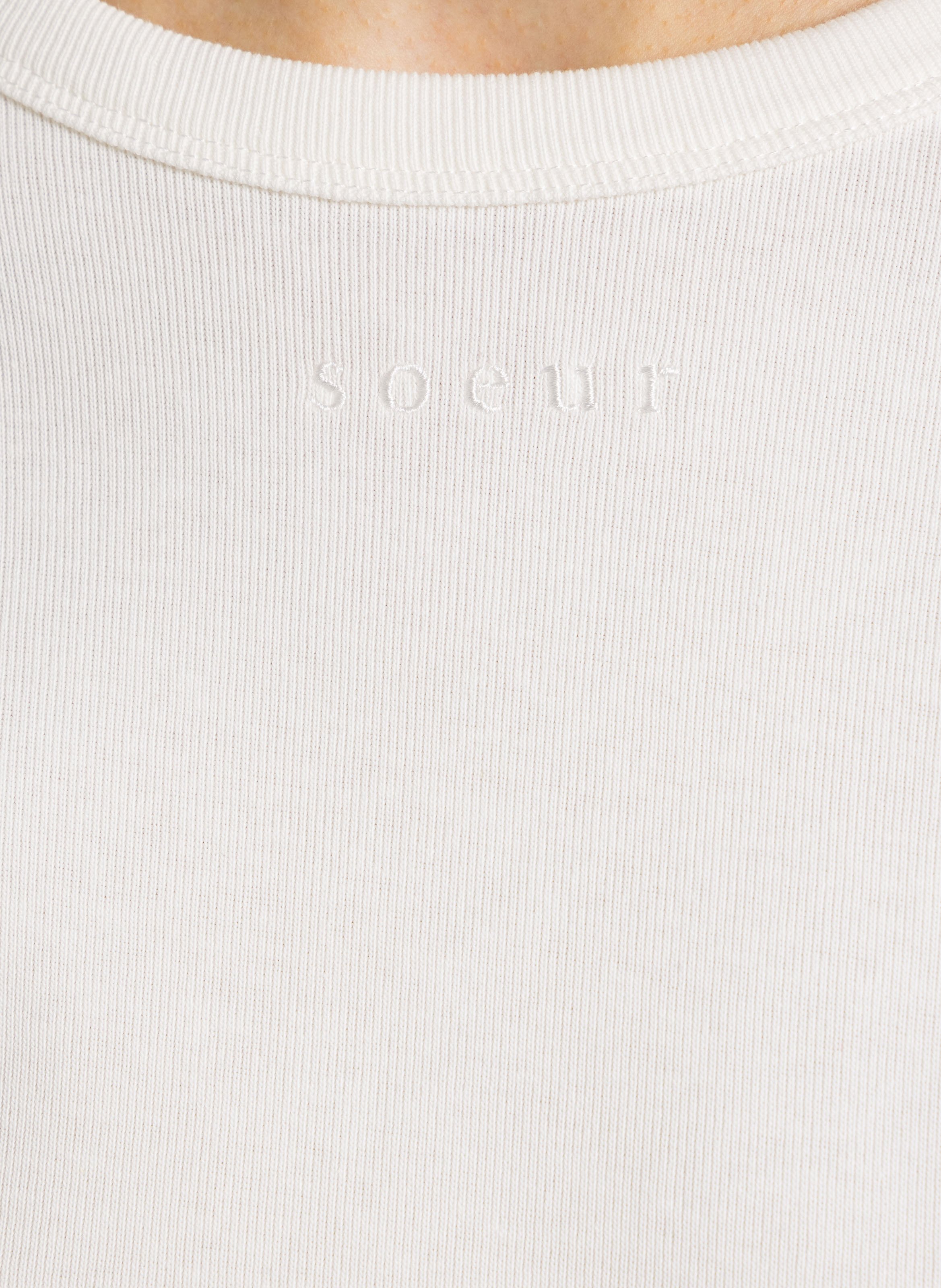 Tee-shirt droit en coton bio flavie SOEUR Blanc