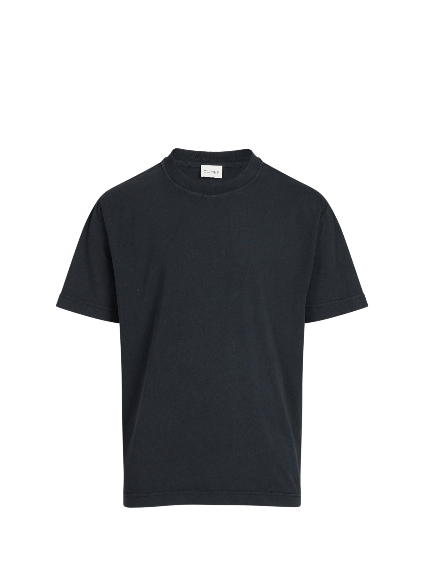 Straight-fit cotton T-shirt CLOSED Black