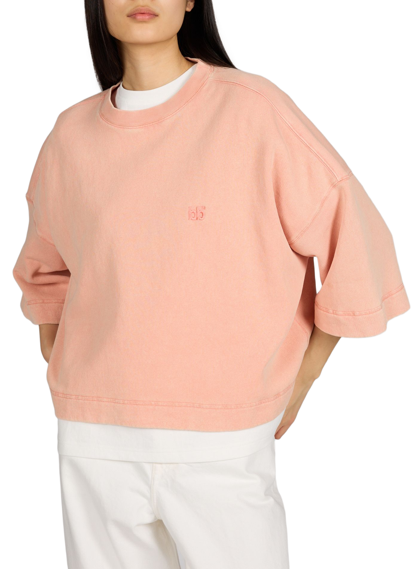 T-shirt ample en coton mélangé BELLEROSE Rose