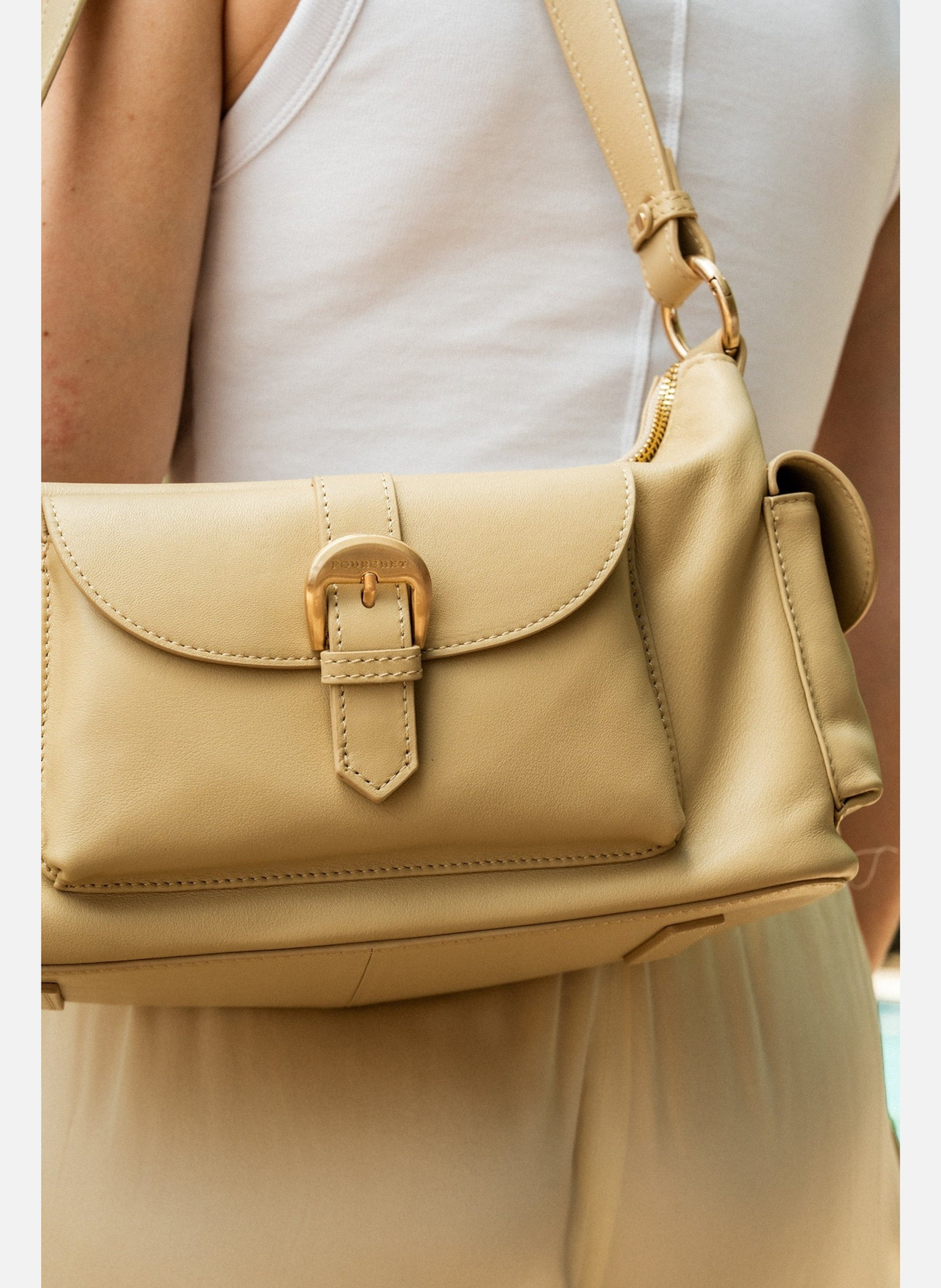 Scoop | sac porté épaule POURCHET Beige