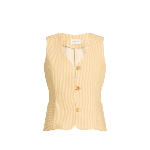 Gilet tailleur cintré à rayures Gilet tailleur cintré à rayures