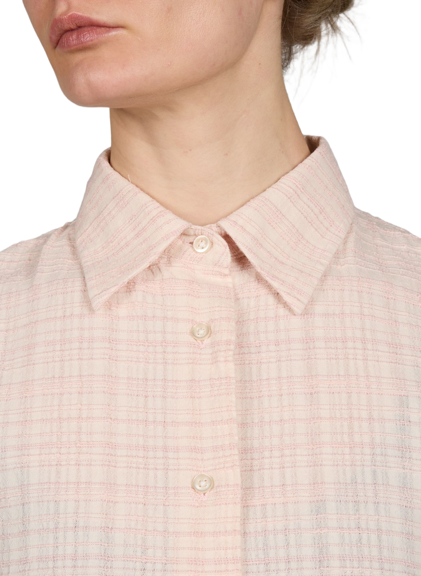 Top sans manches boutonné à rayures OFFICINE GENERALE Rose