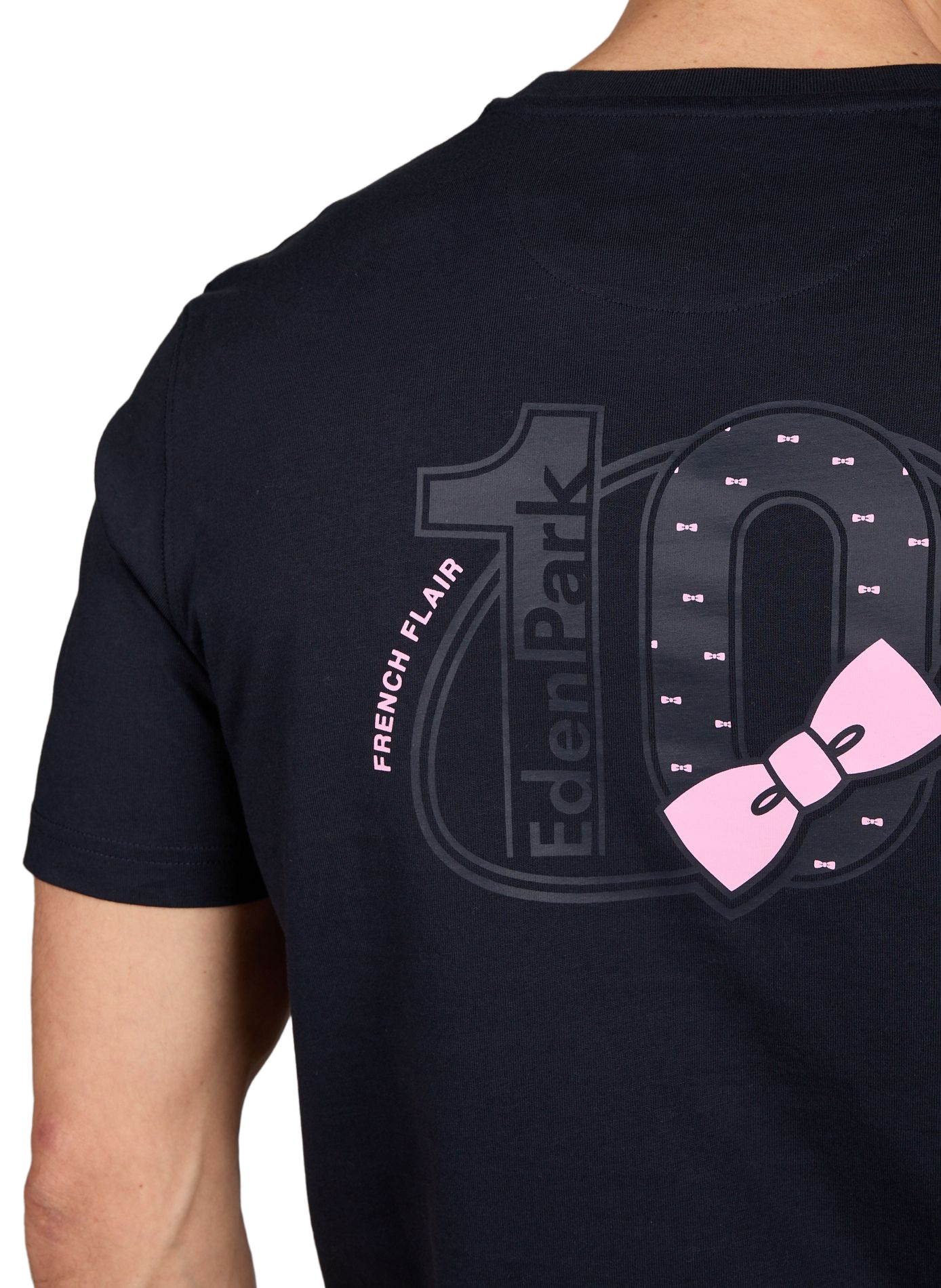 T-shirt broderie logo à col rond EDEN PARK Bleu