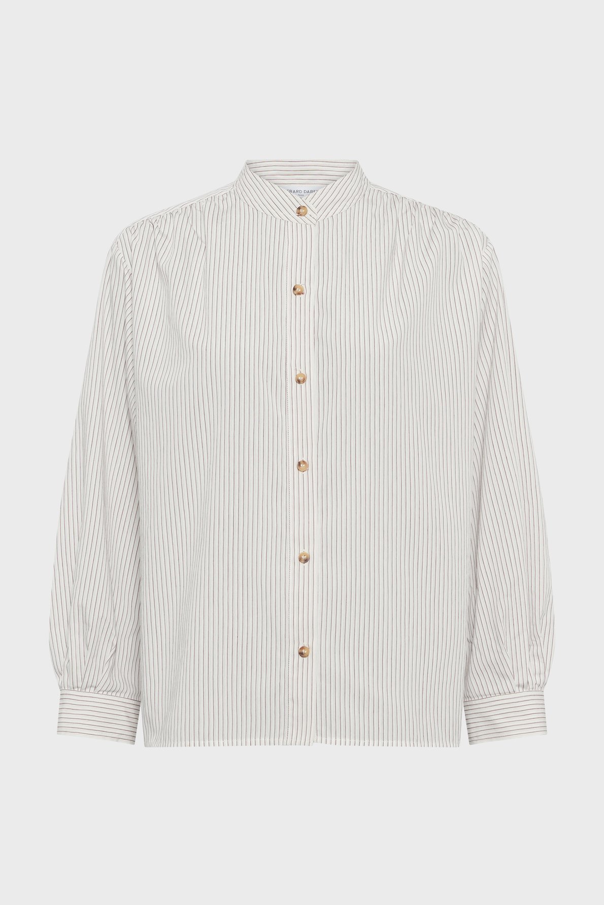 Chemise rayée à col rond - calixte GERARD DAREL Beige