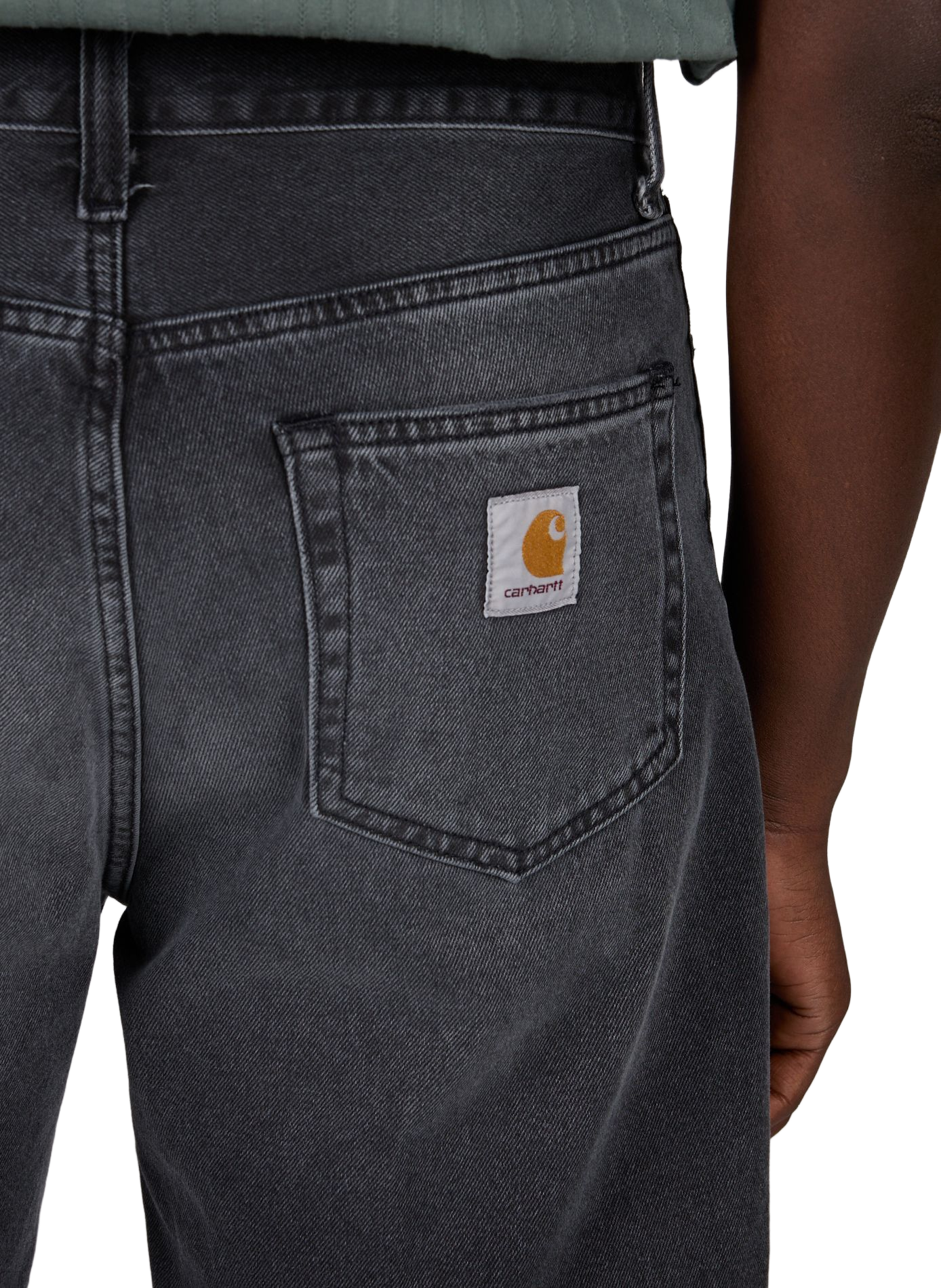 Short ample en denim de coton CARHARTT WIP Noir