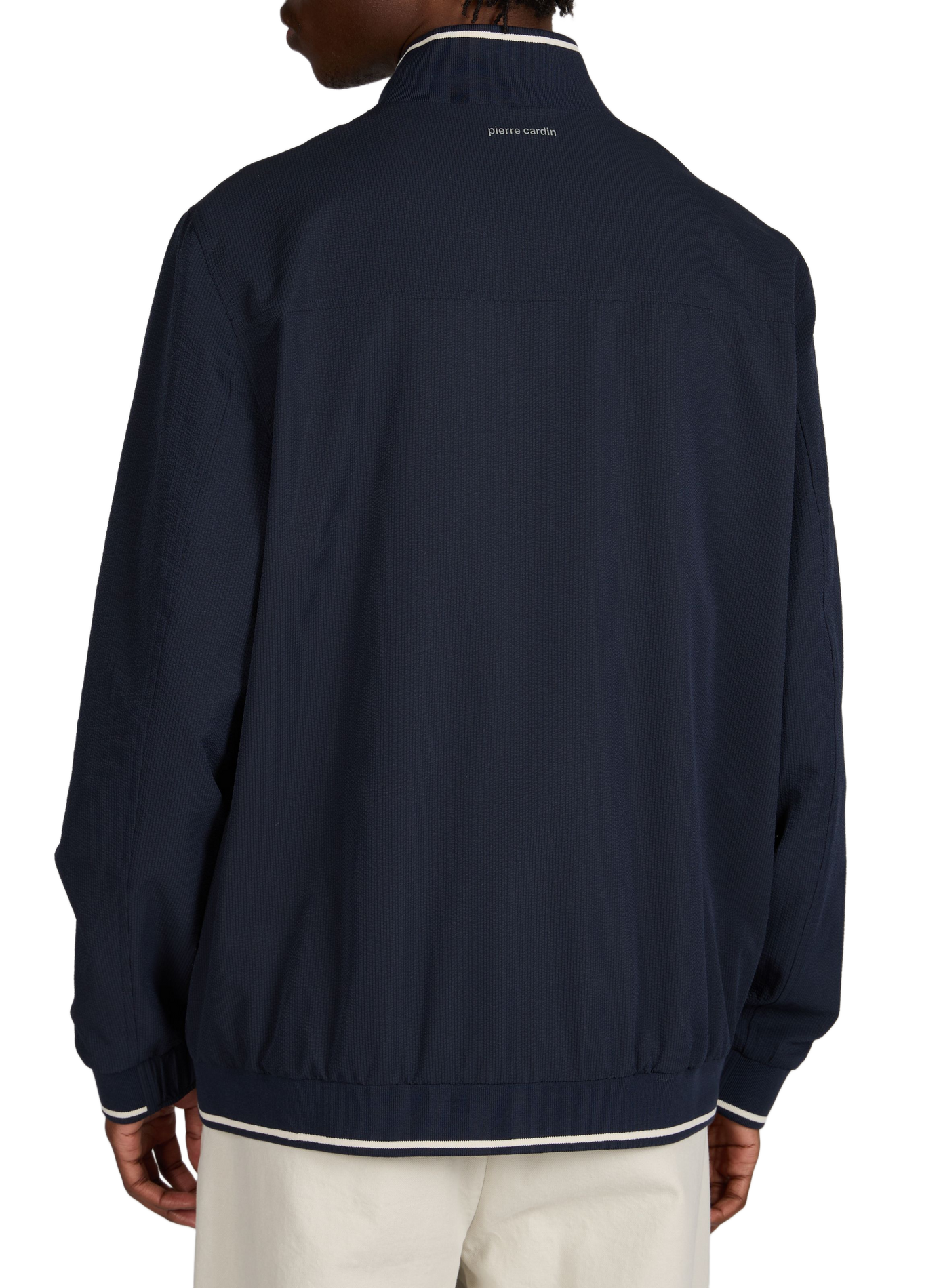 Striped mock neck jacket PIERRE CARDIN Blue