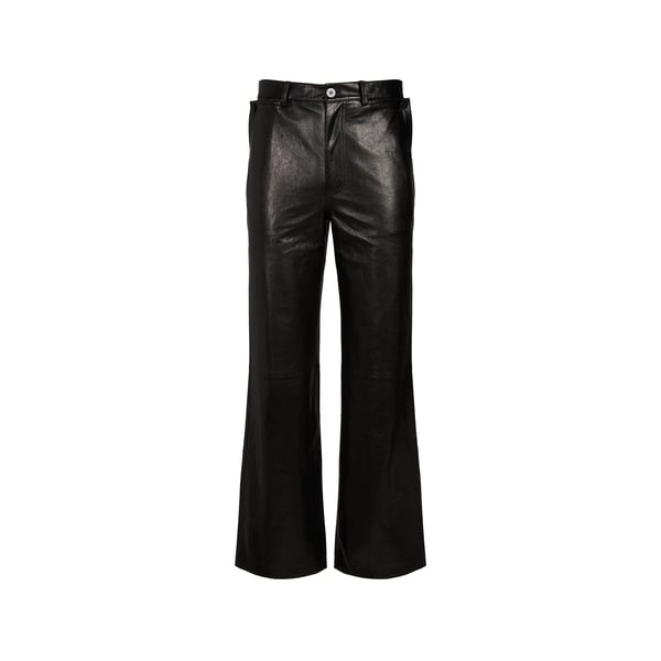 Pantalon droit en cuir d'agneau Pantalon droit en cuir d'agneau
