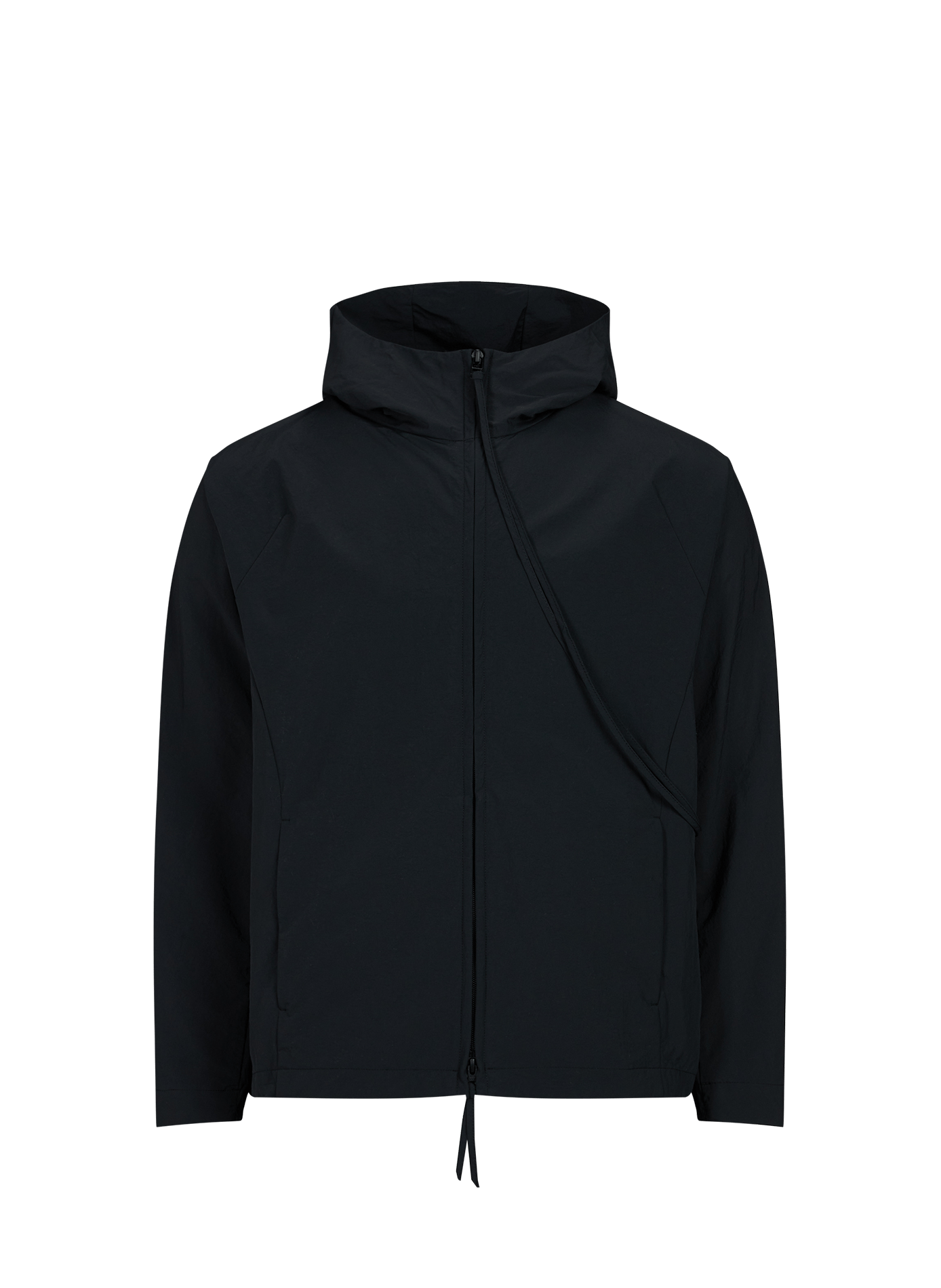 Hooded jacket with zip opening at the back POST ARCHIVE FACTION Black