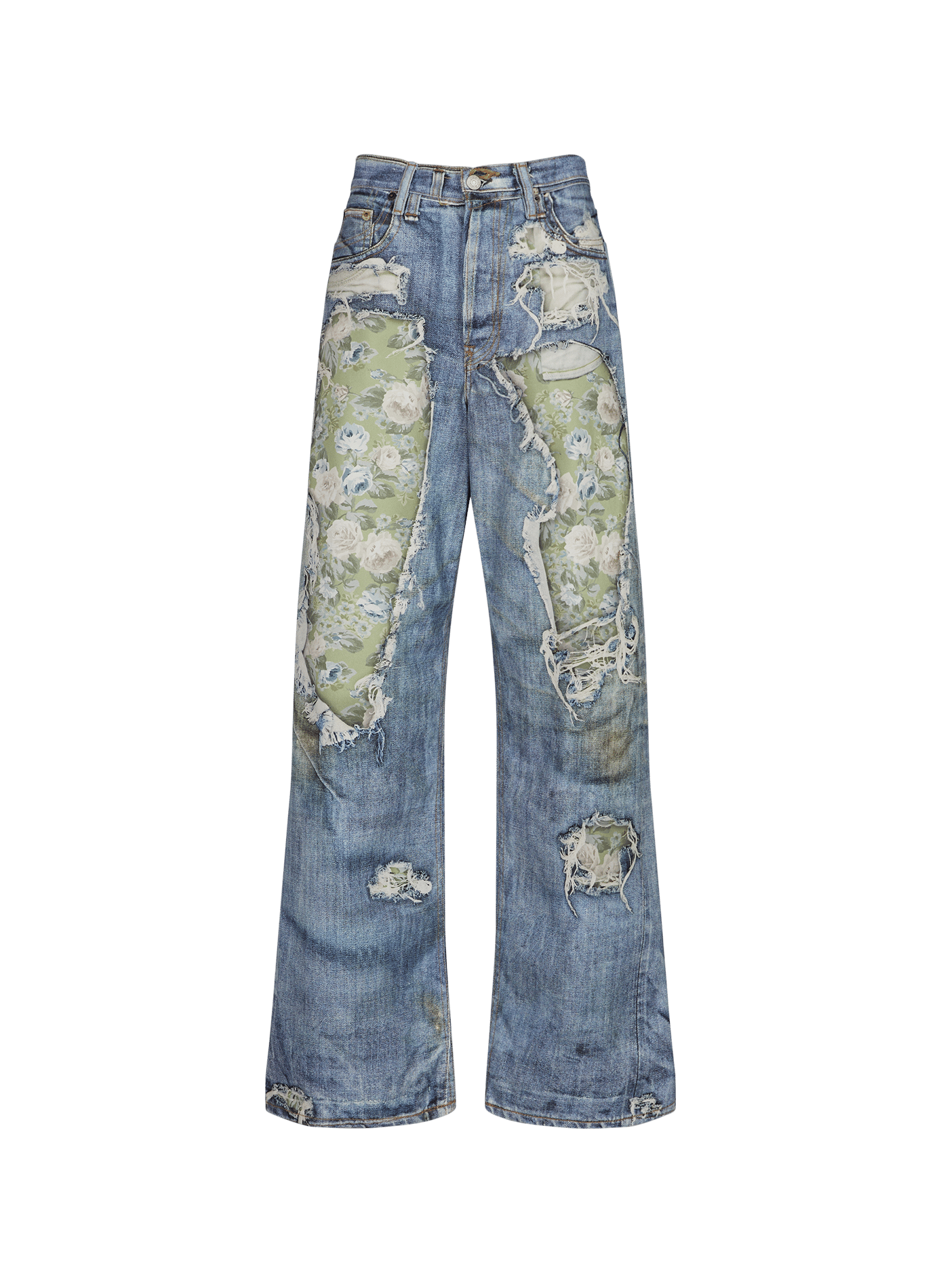 Jeans con effetto ottico 1981 in cotone ACNE STUDIOS Blu