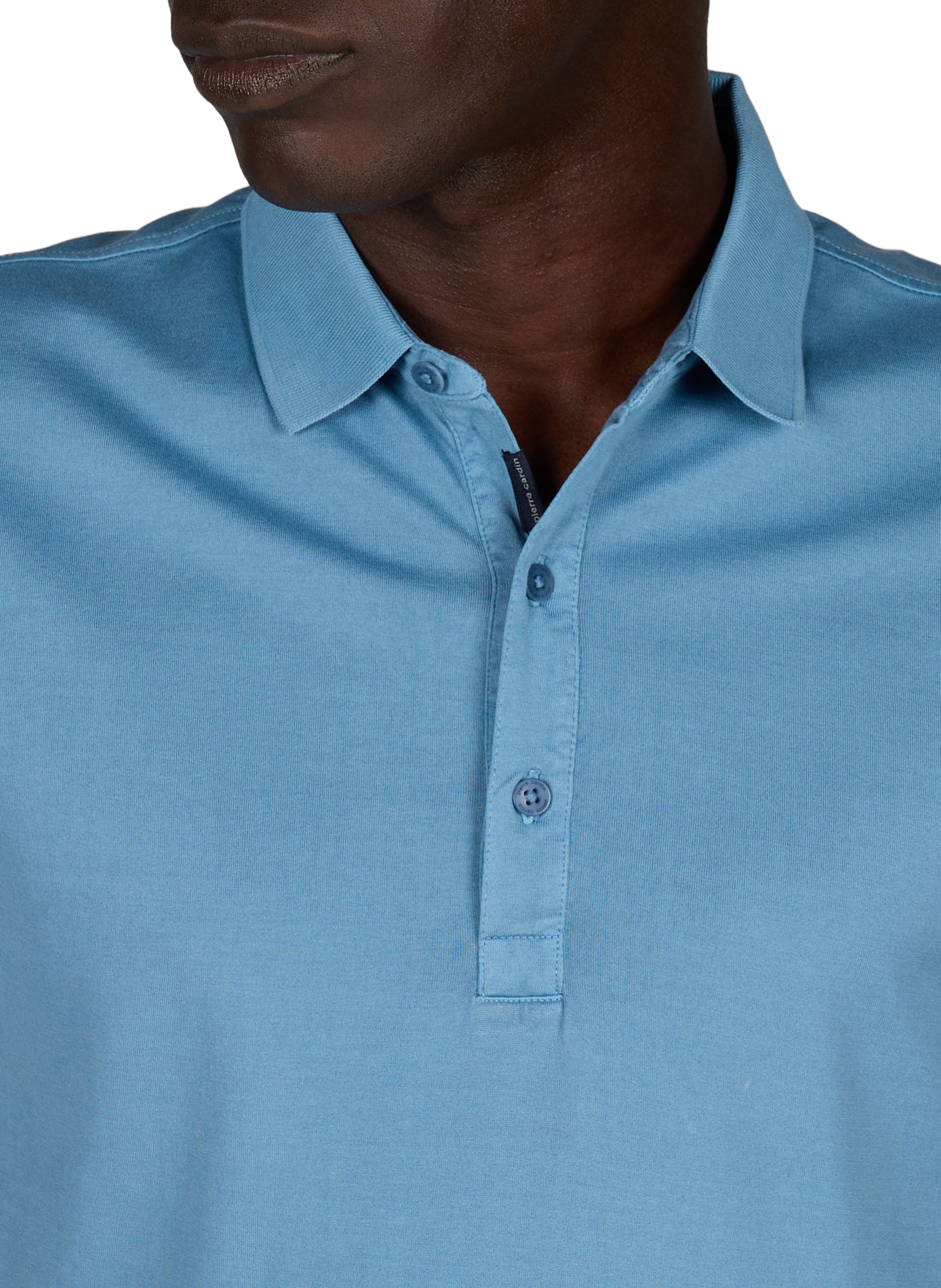 Einfarbiges Baumwoll-Polo PIERRE CARDIN Blau