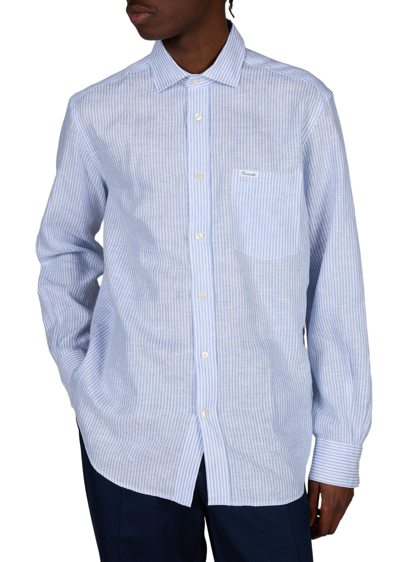 Linen shirt FACONNABLE Blue