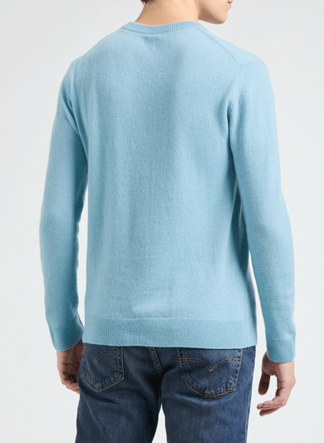 Pull col rond en cachemire AU PRINTEMPS PARIS Bleu