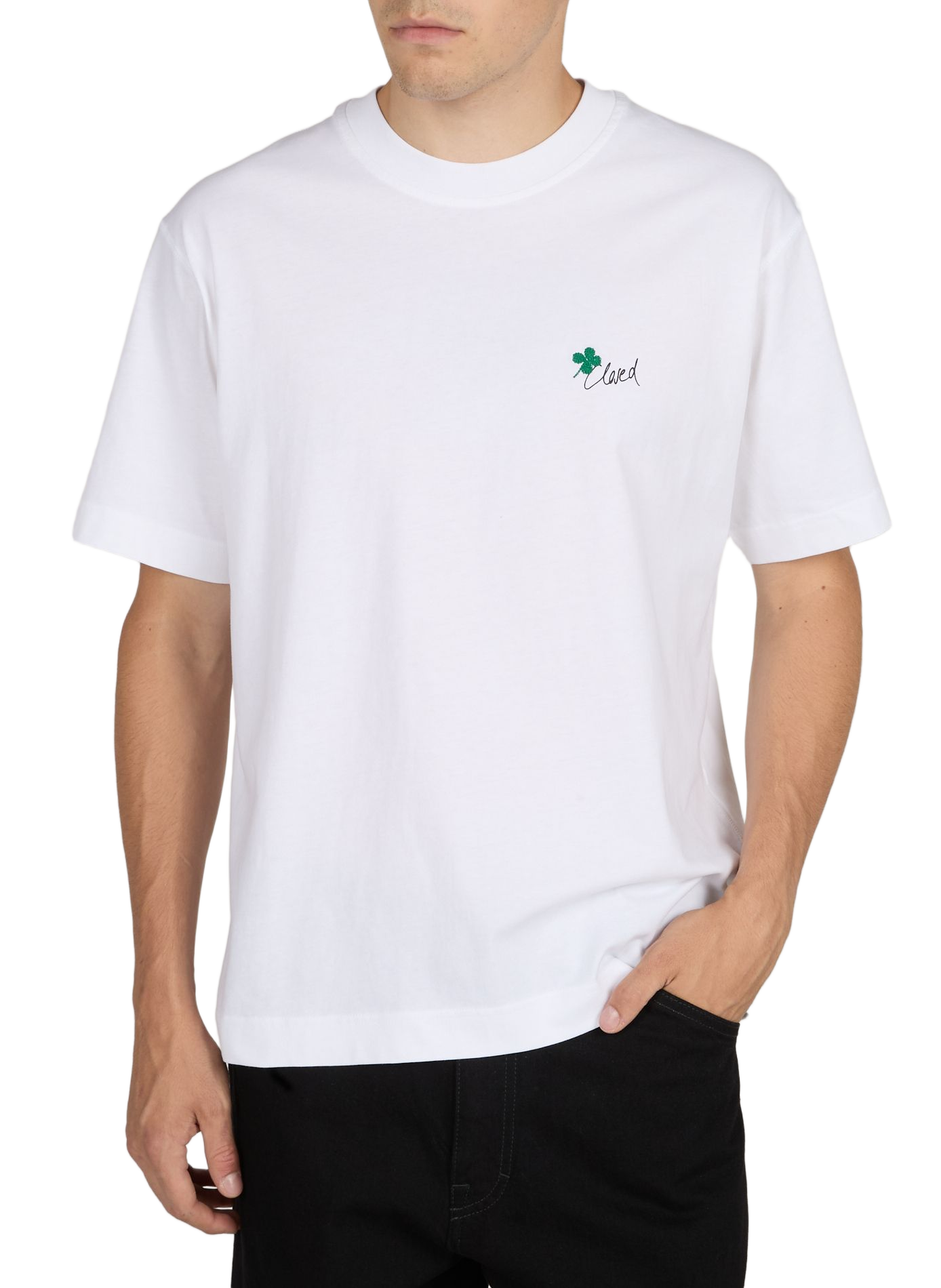 Rundhalsausschnitt T-Shirt aus Baumwolle CLOSED Weiss