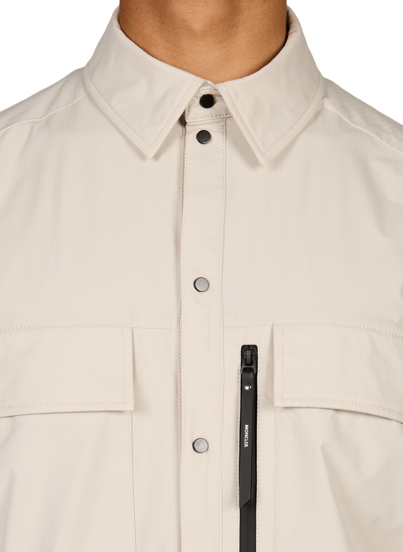 Straight shirt with zippers MONCLER Beige