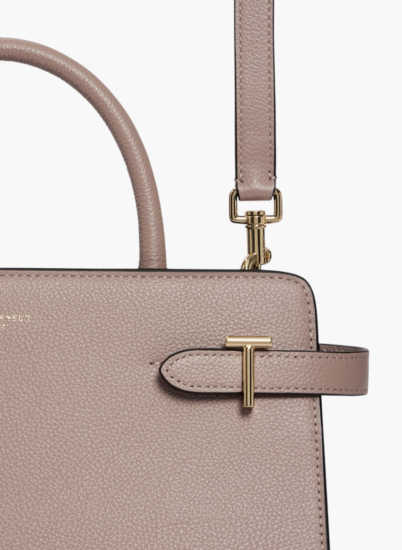 Sac à main moyen modèle emilie en cuir grainé LE TANNEUR Gris