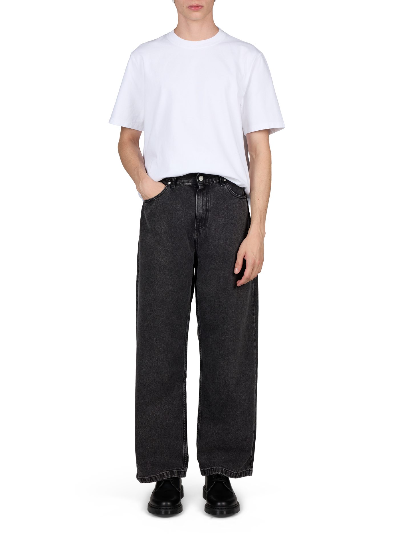 Round neck straight fit cotton T-shirt with screen printing ARTE ANTWERP White