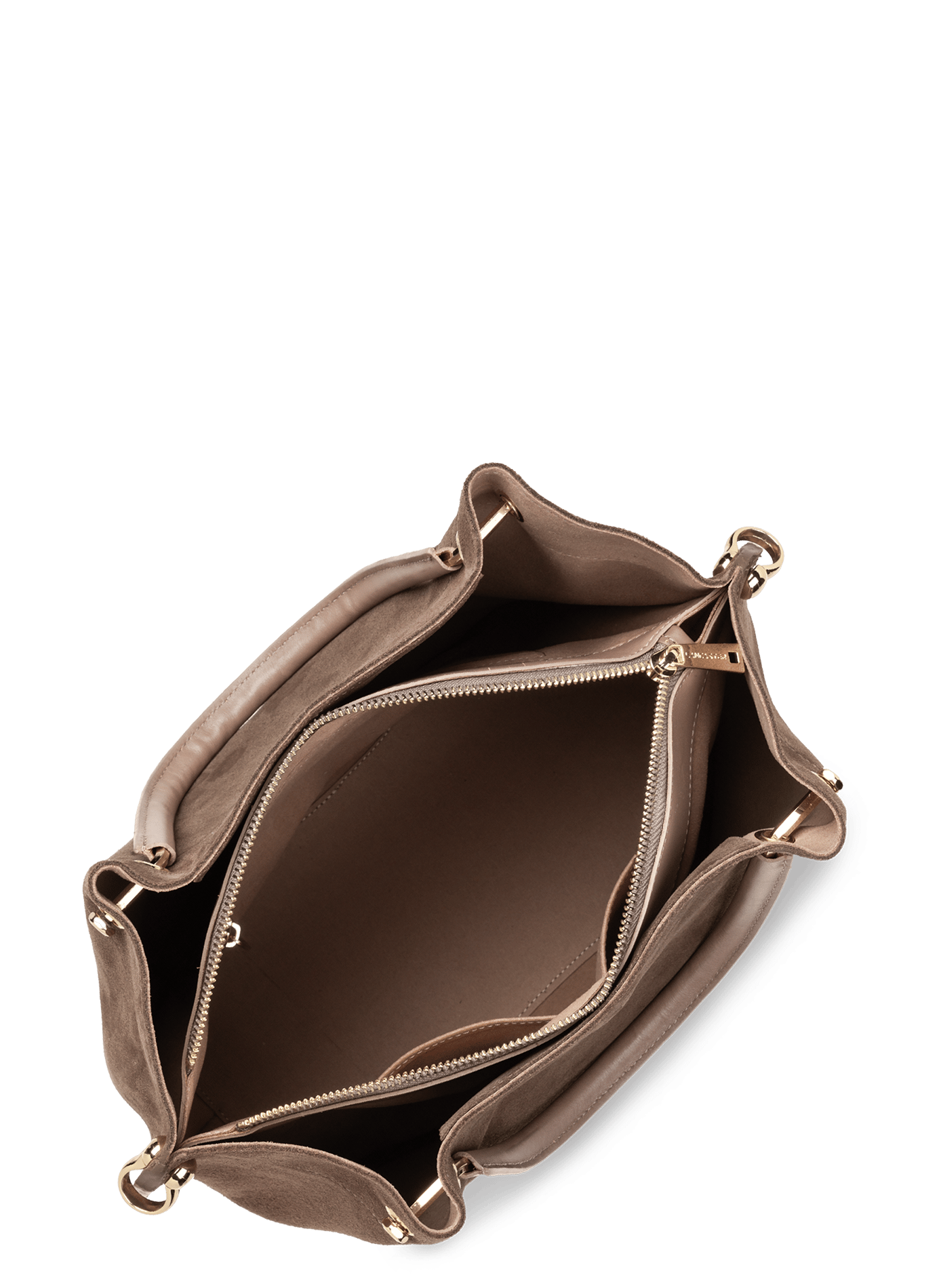 Grand sac à main - suède louisa LANCASTER Marron
