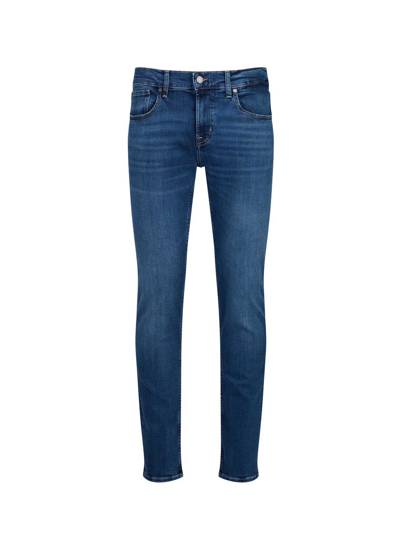 Straight-leg cotton-blend jeans 7 FOR ALL MANKIND Blue