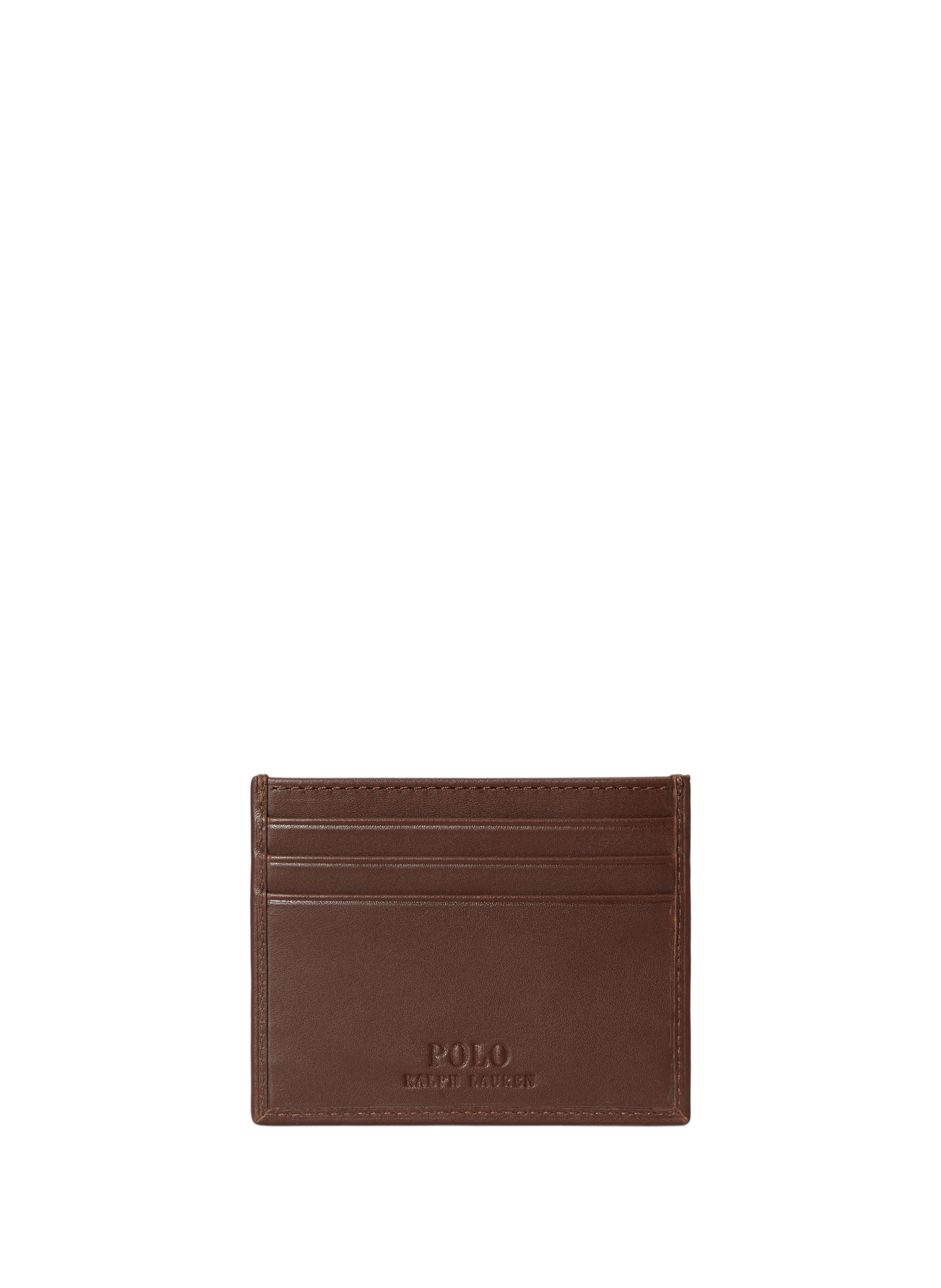 Portefeuille brodé en cuir POLO RALPH LAUREN Beige