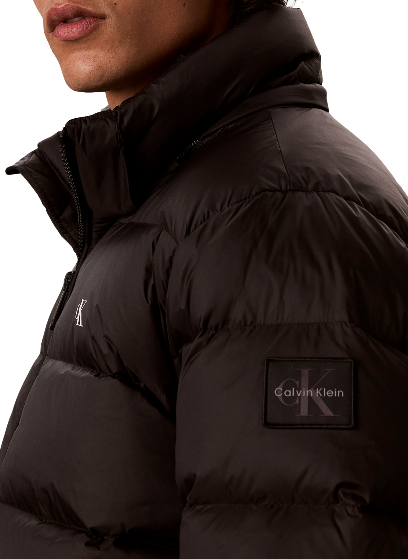 Daunenjacke mit abnehmbarer Kapuze CALVIN KLEIN Schwarz