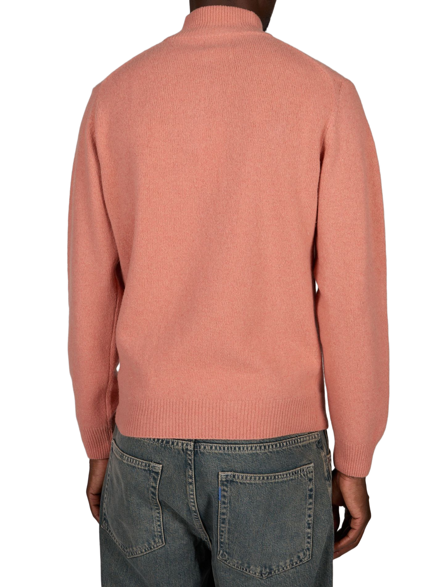 Zippered wool blend sweater. 1789 CALA Pink